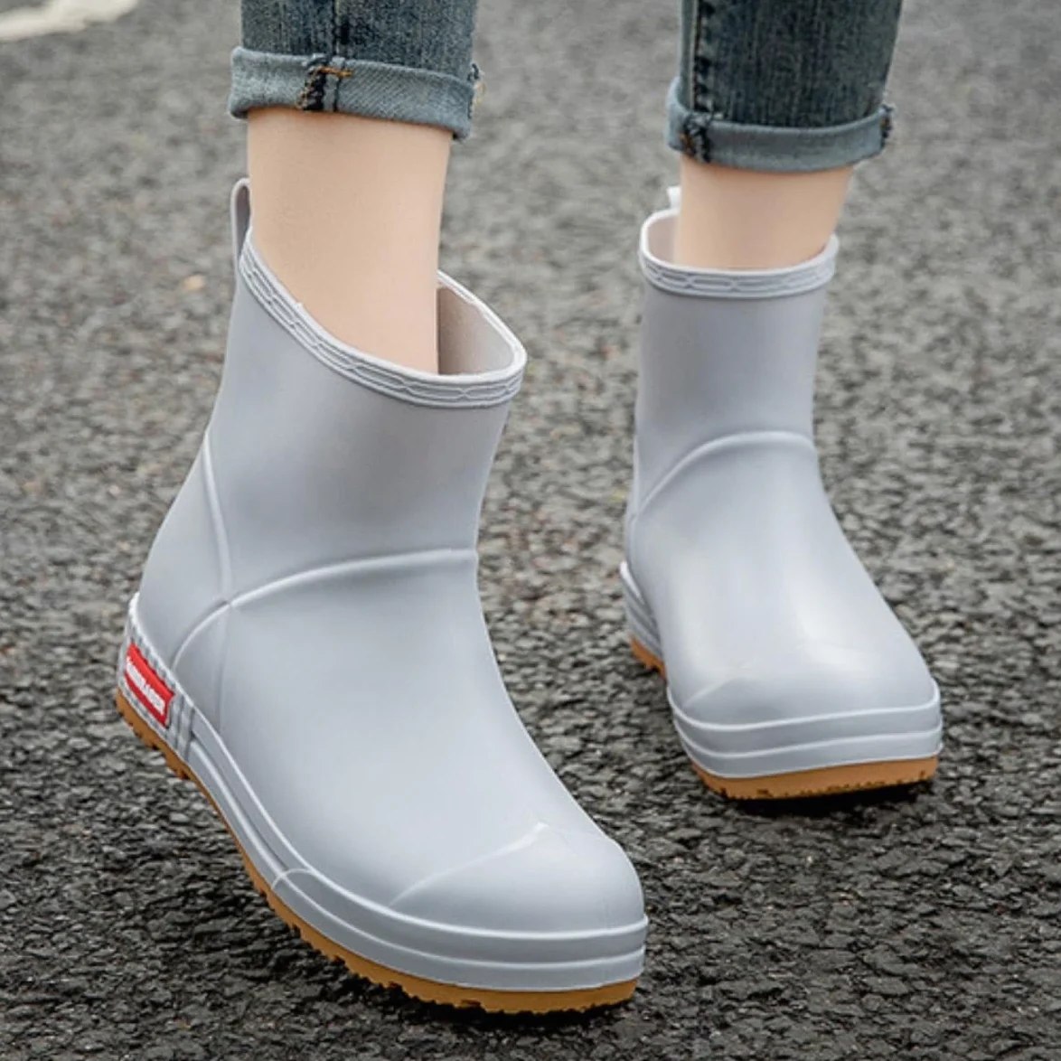 Kalosze Gumowce Lekkie Damskie Kalosze Z Antypoślizgowej I Wodoodpornej, Buty Kuchenne Do Wody Rain Boot
