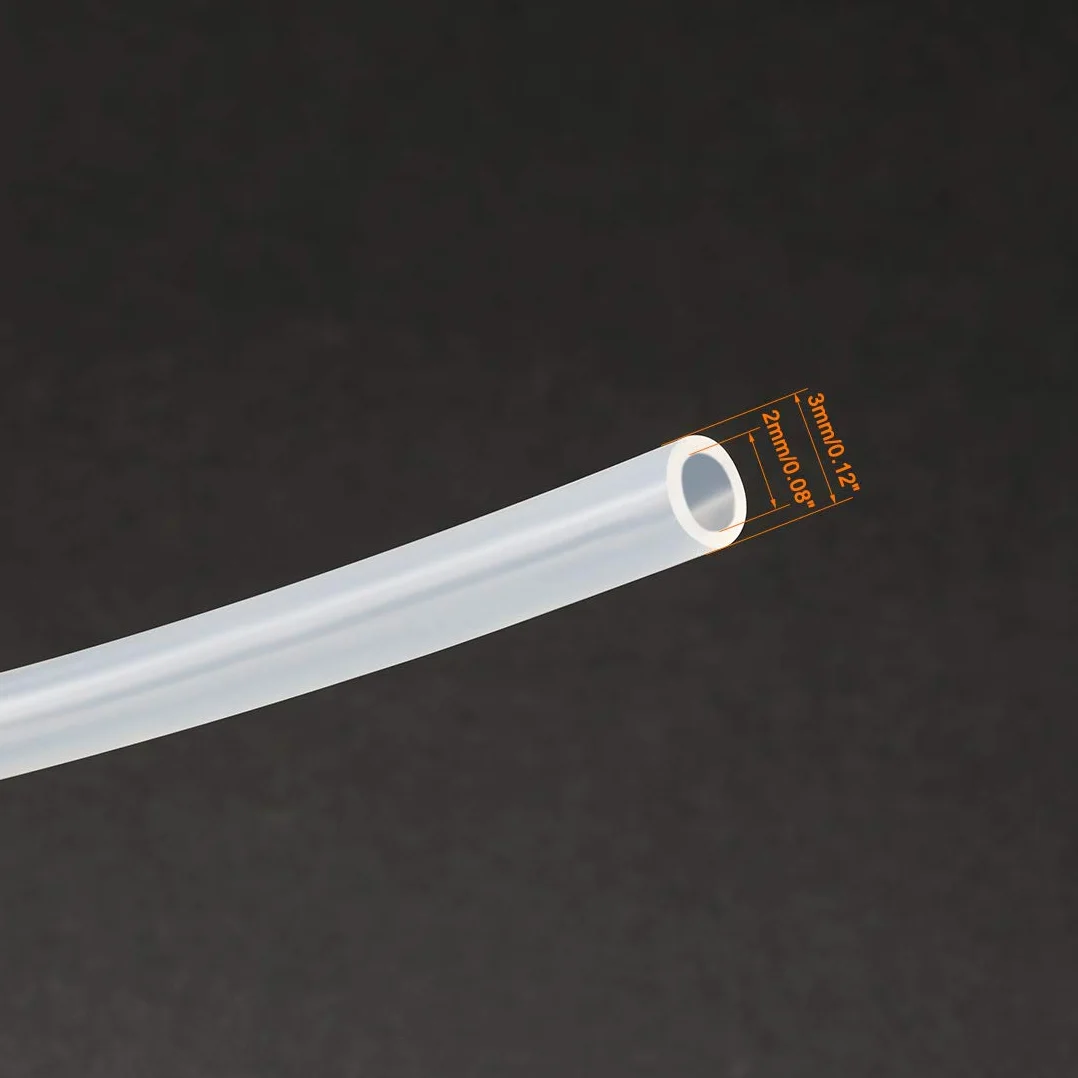 sourcing map Elastyczny wąż silikonowy rurka 2,5 m długość 2 mm x 3 mm odporna na wysoką temperaturę DE