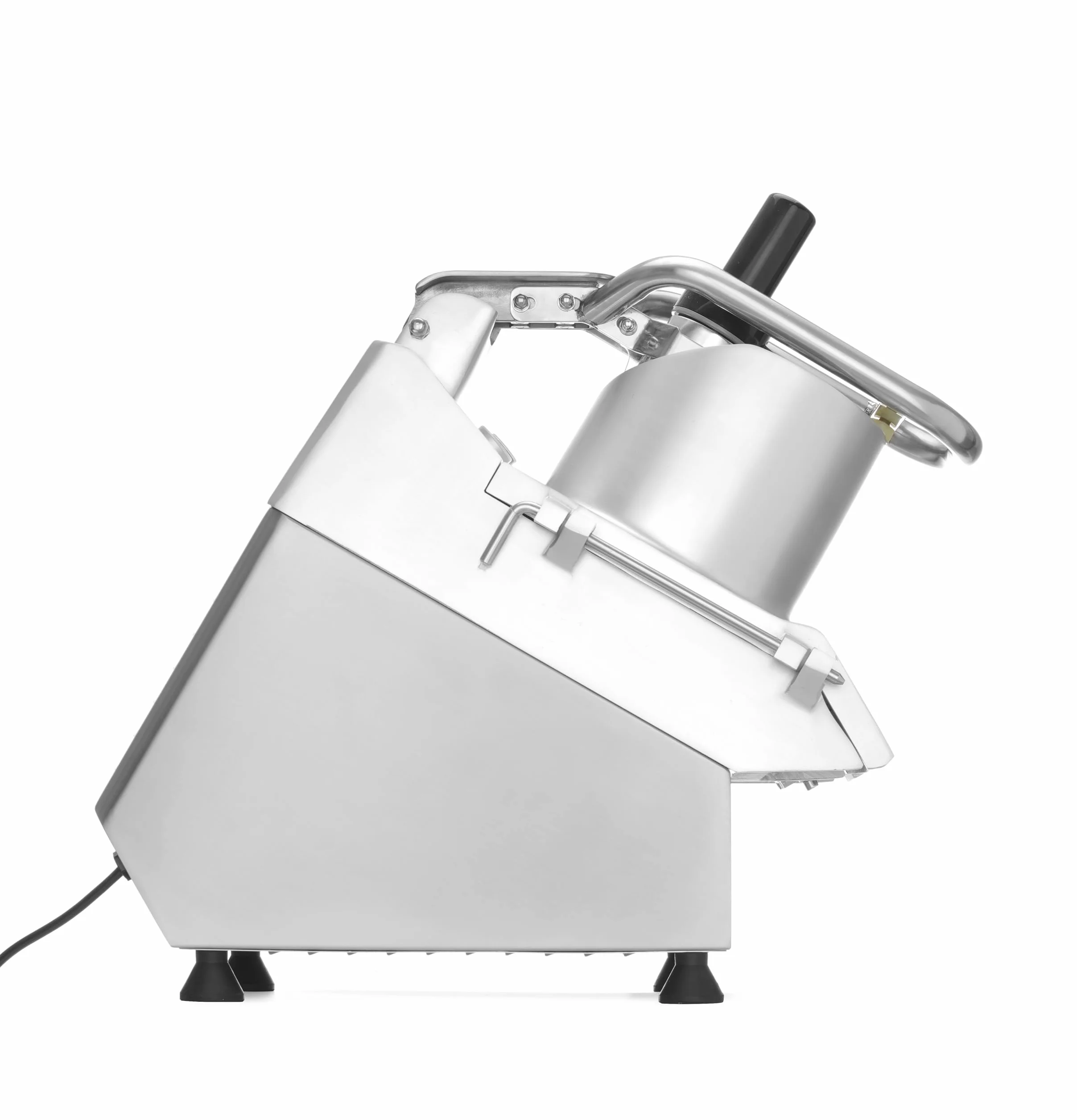 HENDI Szatkownica elektryczna, do warzyw z zestawem 5 tarcz, tarczę wypychającą, duży otwór z dźwignią ciśnieniową, 230V/750W, 500x250x(H)470mm, aluminium, stal nierdzewna, ABS