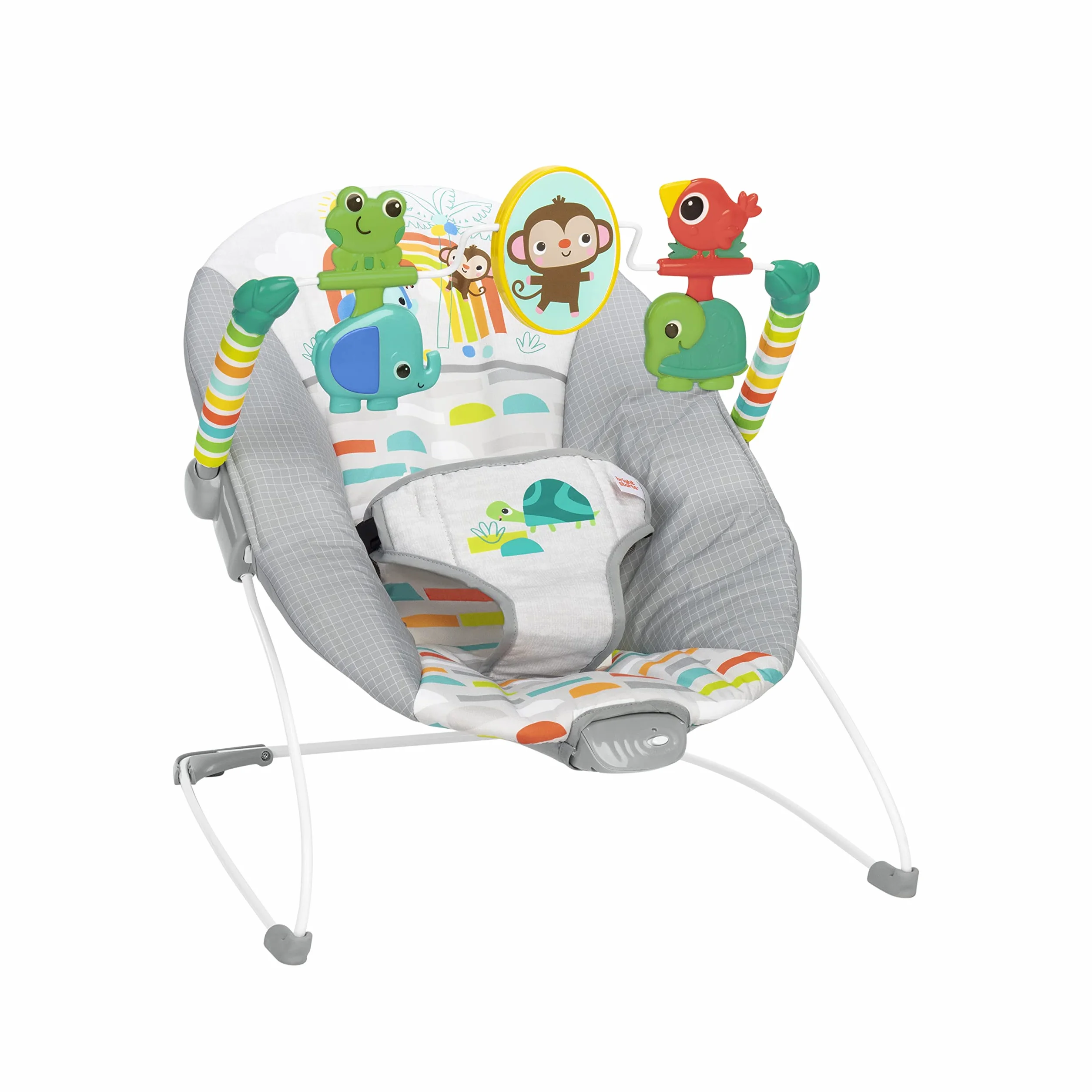 Bright Starts, Playful Paradise leżak z kojącymi wibracjami i interaktywnymi zabawkami, unisex, 0-6 miesięcy