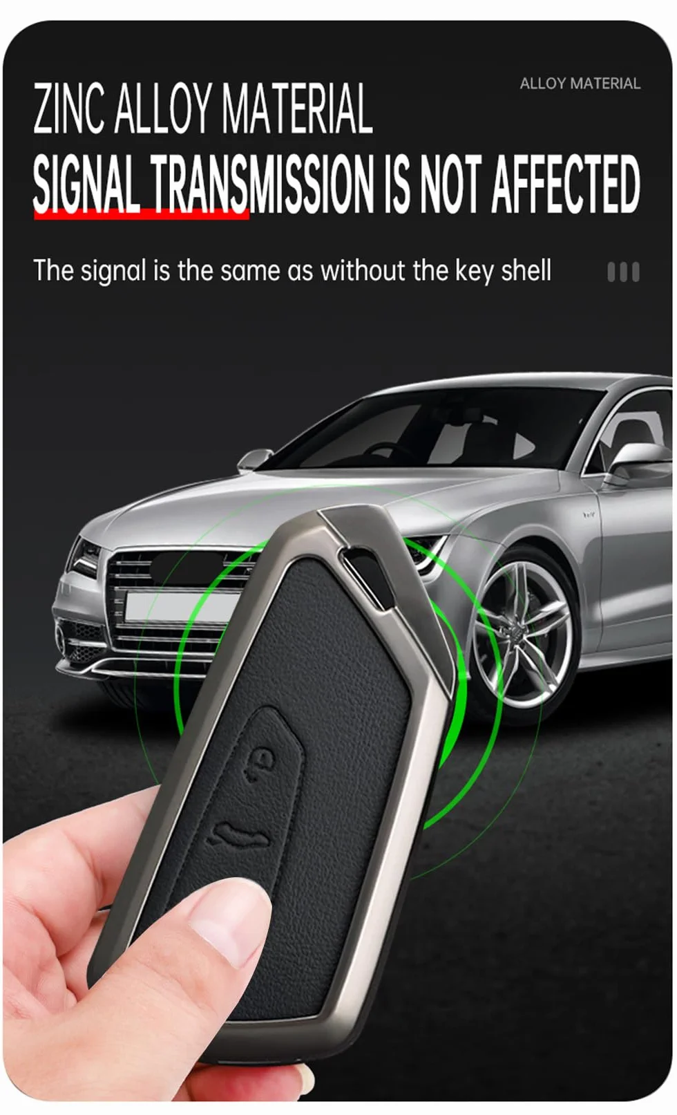 ontto Etui na kluczyki samochodowe, pasuje do VW Golf 8 R, ID4, ID5, ID.7, Seat Leon, FR, MK4, Cupra, Formentor, do Skoda Octavia A8 MK8, ze stopu cynku, skóra, etui ochronne, osłona na klucze,