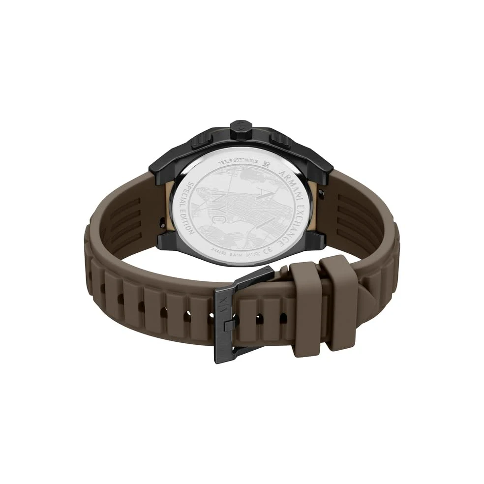 Armani Exchange AX4293 męski czarny zegarek ze stali nierdzewnej 44 mm