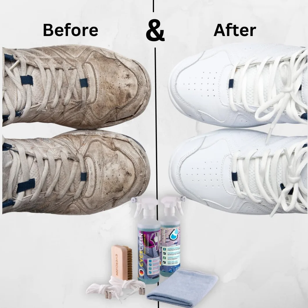 Profesjonalny środek do czyszczenia sneakersów 500 ml + ściereczka z mikrofibry + szczotka Made in Germany. Intensywne czyszczenie i pielęgnacja. Łatwa obsługa. Delikatnie czyści buty