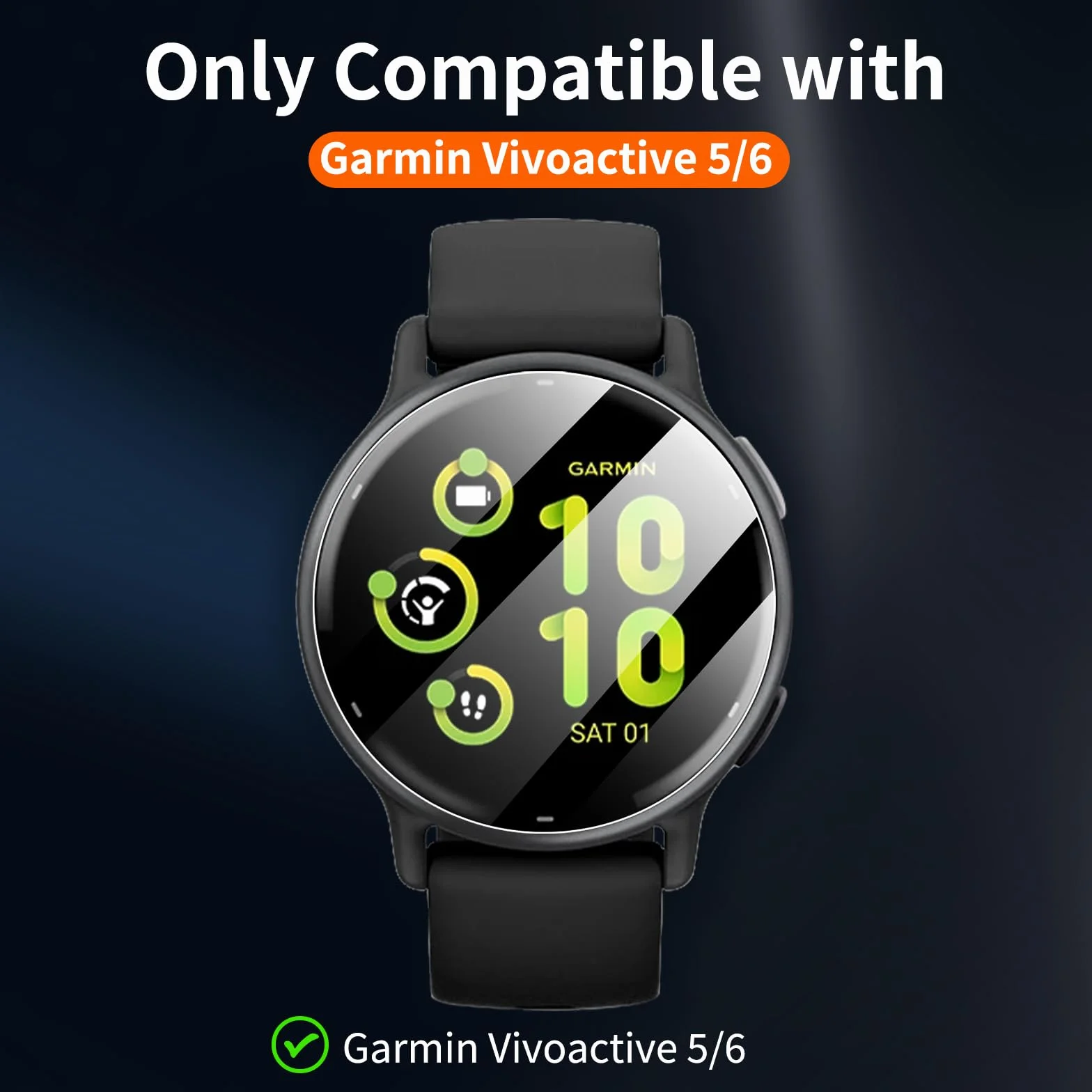 Pnakqil 4-częściowy ochraniacz ekranu do Garmin Vivoactive 5/6 - samoregenerujący się elastyczny ochraniacz TPU, przezroczysty HD [bez pęcherzyków] ochraniacz, odporny na zarysowania, pełna ochrona