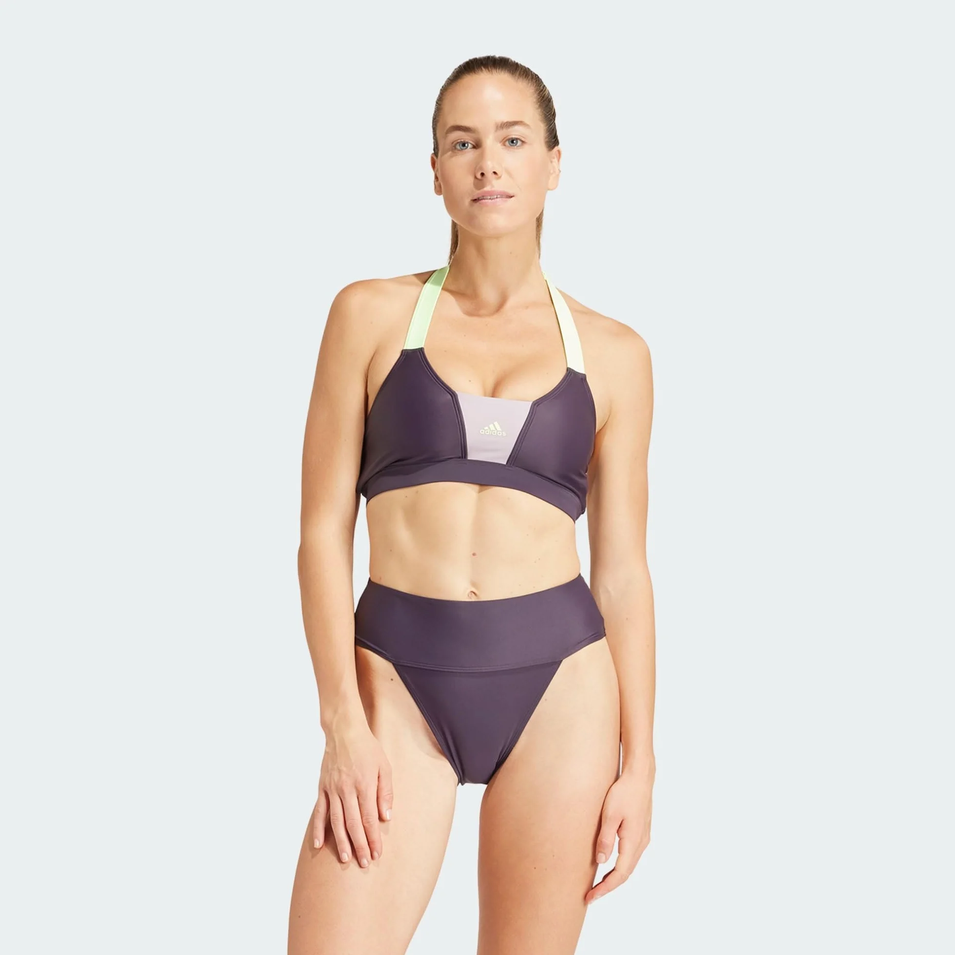 Adidas Kobiety Sportswear Colorblock Bikini, Aurora Black/Preloved Fig, S