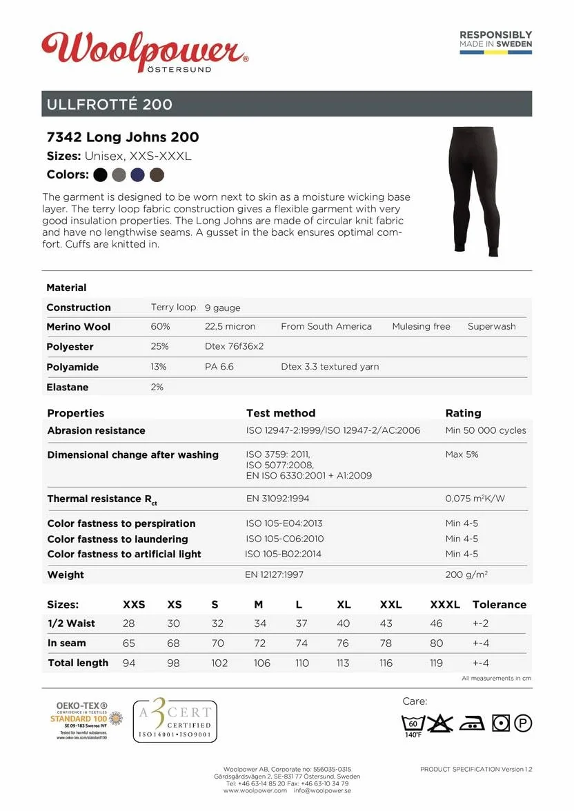Woolpower Męskie 200 techniczne