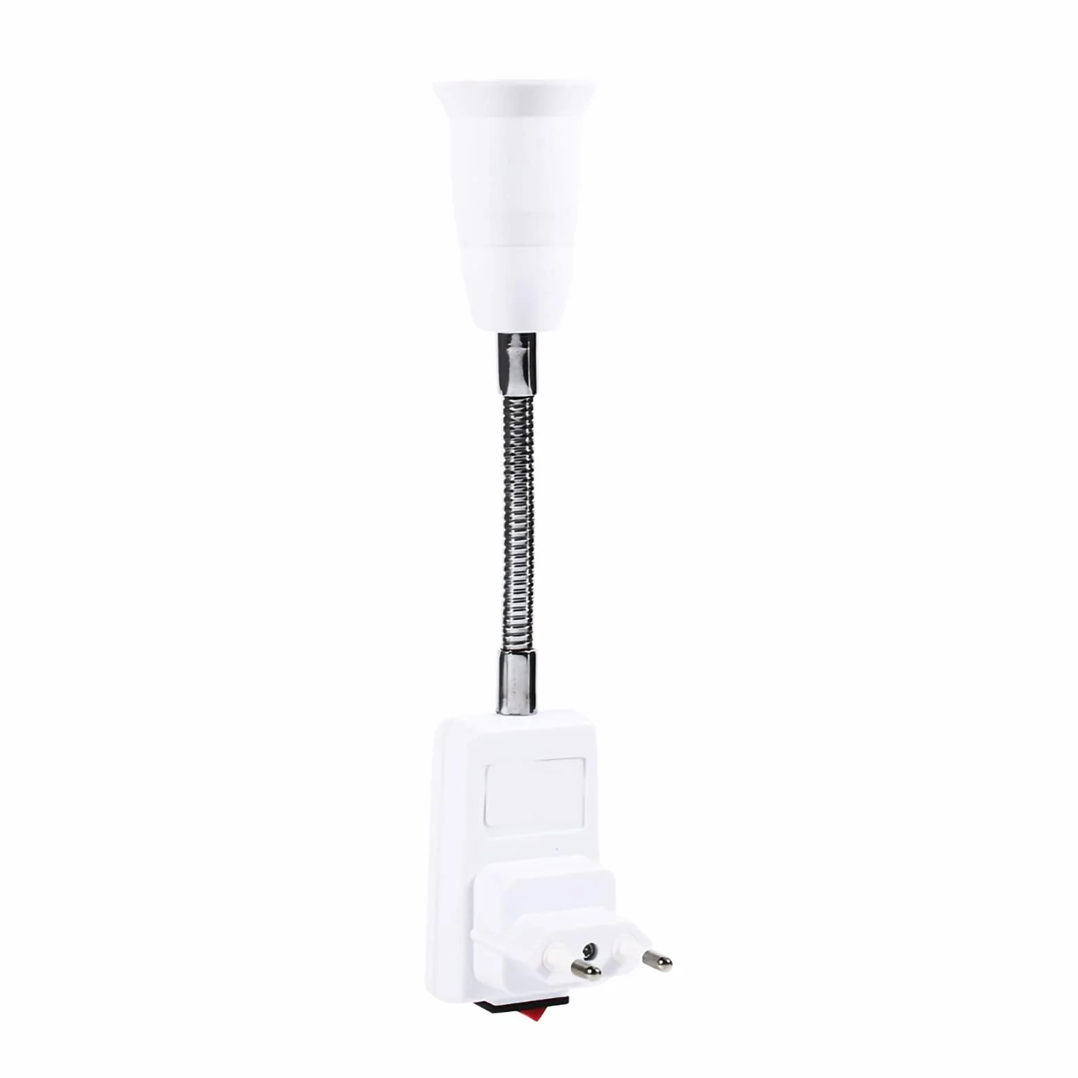 Ejoyous Oprawa lampy E27 z przełącznikiem, oprawka E27, elastyczny adapter z wtyczką EU, gniazdo do żarówki, lampy ściennej, adapter cokołu (wtyczka EU)