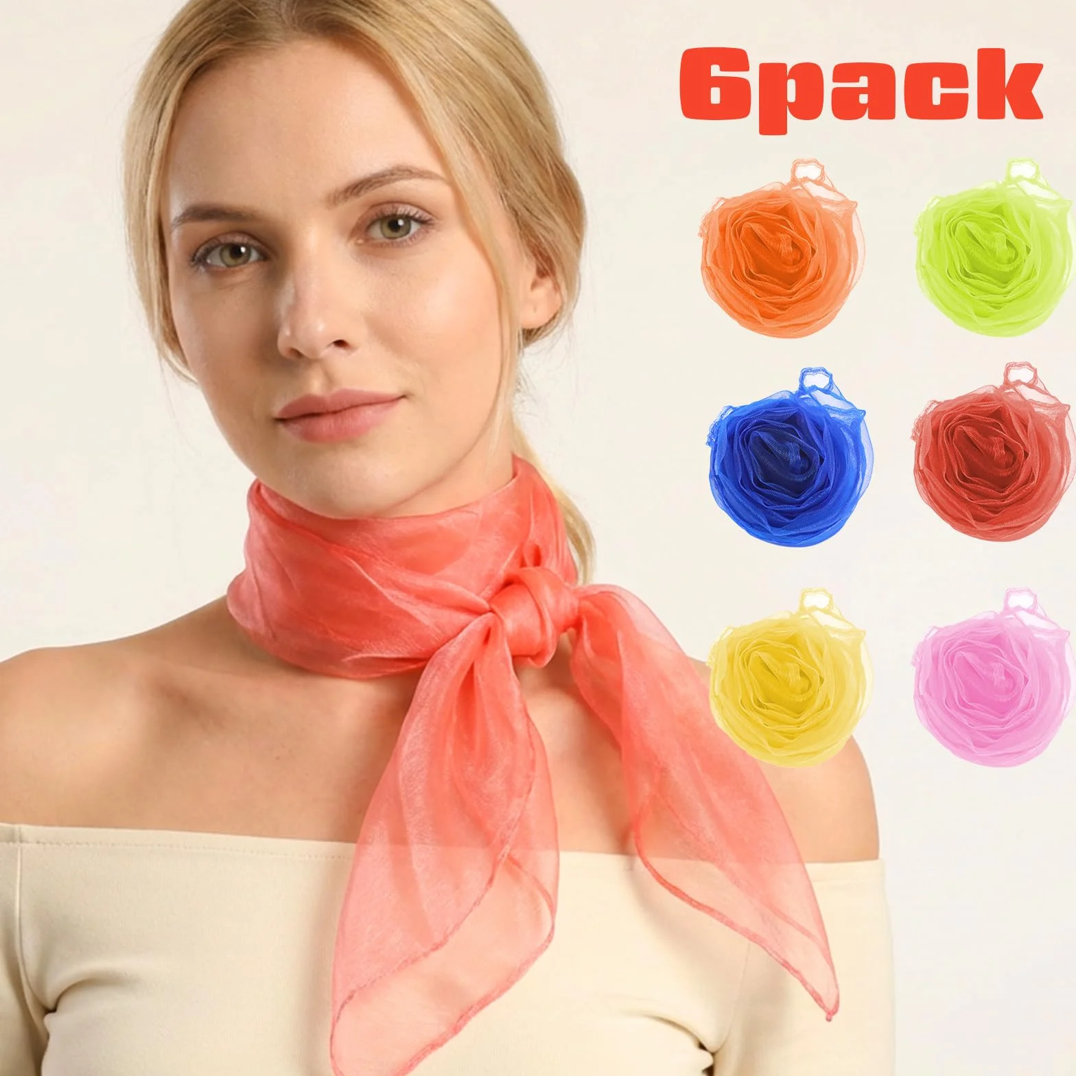 6 sztuk chusty do żonglerki, szyfonowe, 60 x 60 cm, kolorowe chusty na pokazy dla dzieci, do tańca, chusty jedwabne dla niemowląt, kwadratowe kolorowe chusty, jedwabne szale, kolorowe chusty do tańca