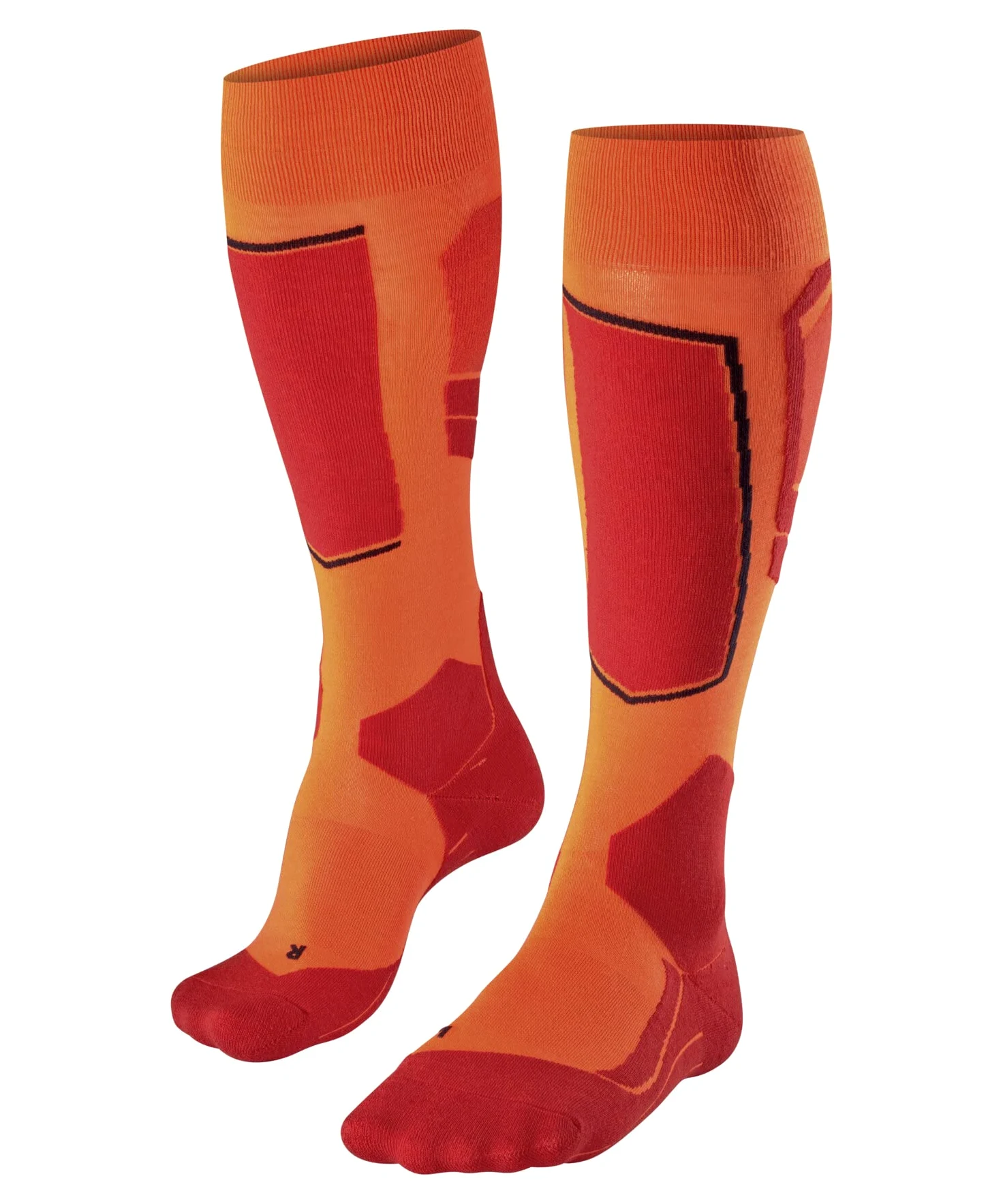 FALKE Skarpety narciarskie SK4 Advanced M Kh Wełna ciepłe cienkie 1 Para Pomarańczowy Flash Orange 44-45