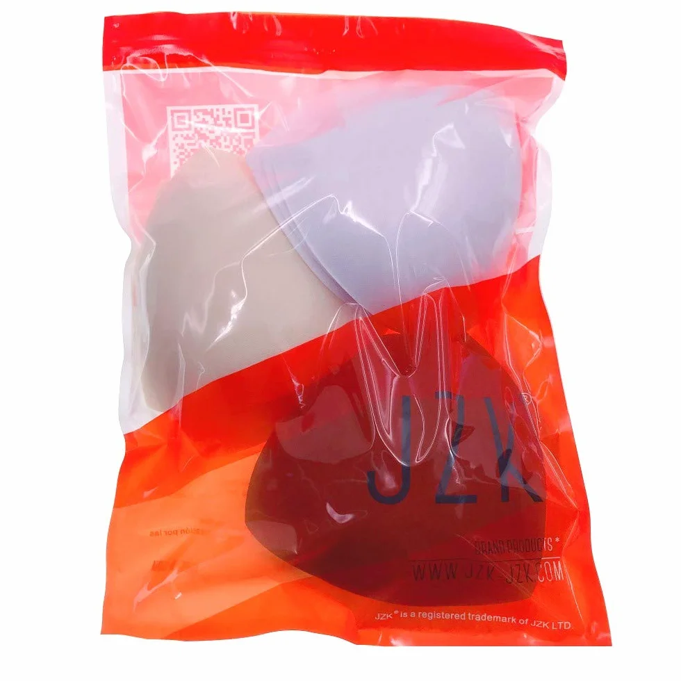 JZK 6 par piankowych wkładek biustonosza wyjmowany trójkątny biustonosz wzmocnienie miseczek do strojów kąpielowych biustonosz sportowy bikini, czarny biały beżowy 3 kolory