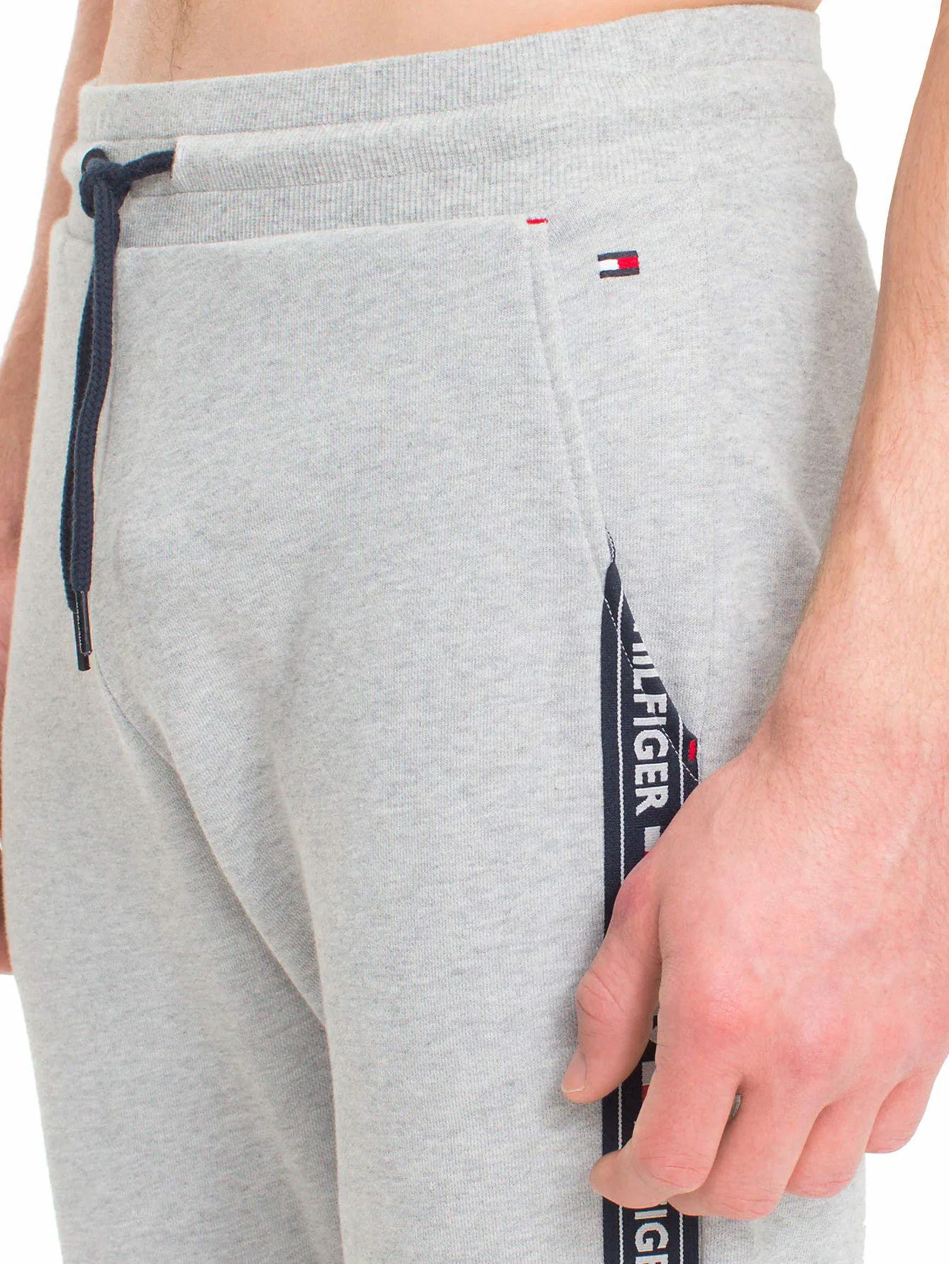 Tommy Hilfiger Mężczyźni Spodnie Termiczne Track Pant Jasnoszary L