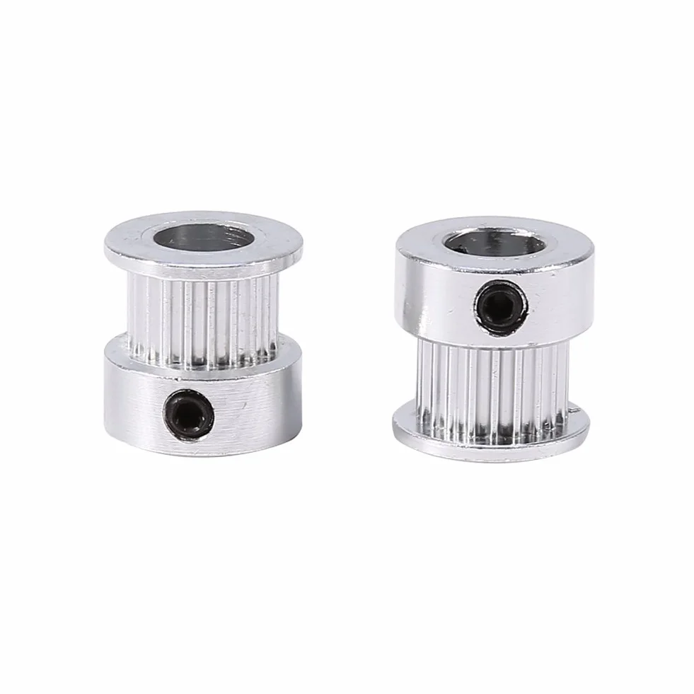 Zestaw pasów zębnych z napinaczem pasów 2 szt. GT2 aluminiowe paski zębate, koła pasowe, 20 zębów, kołnierz synchroniczny 8 mm otwór do drukarki 3D