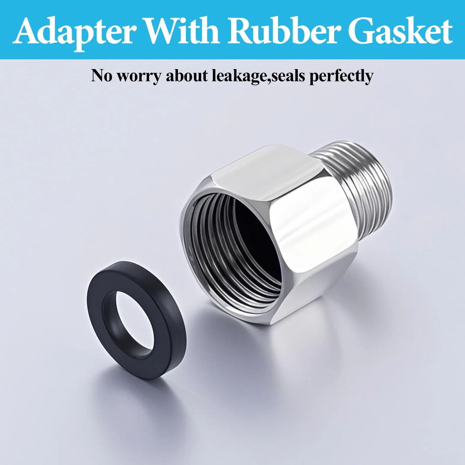 Adapter przewodu wodnego 1/2 do 3/8 do kuchni, łazienki, złączka do węża do kuchni, złącza do wody, rury, gazu, z pierścieniami uszczelniającymi