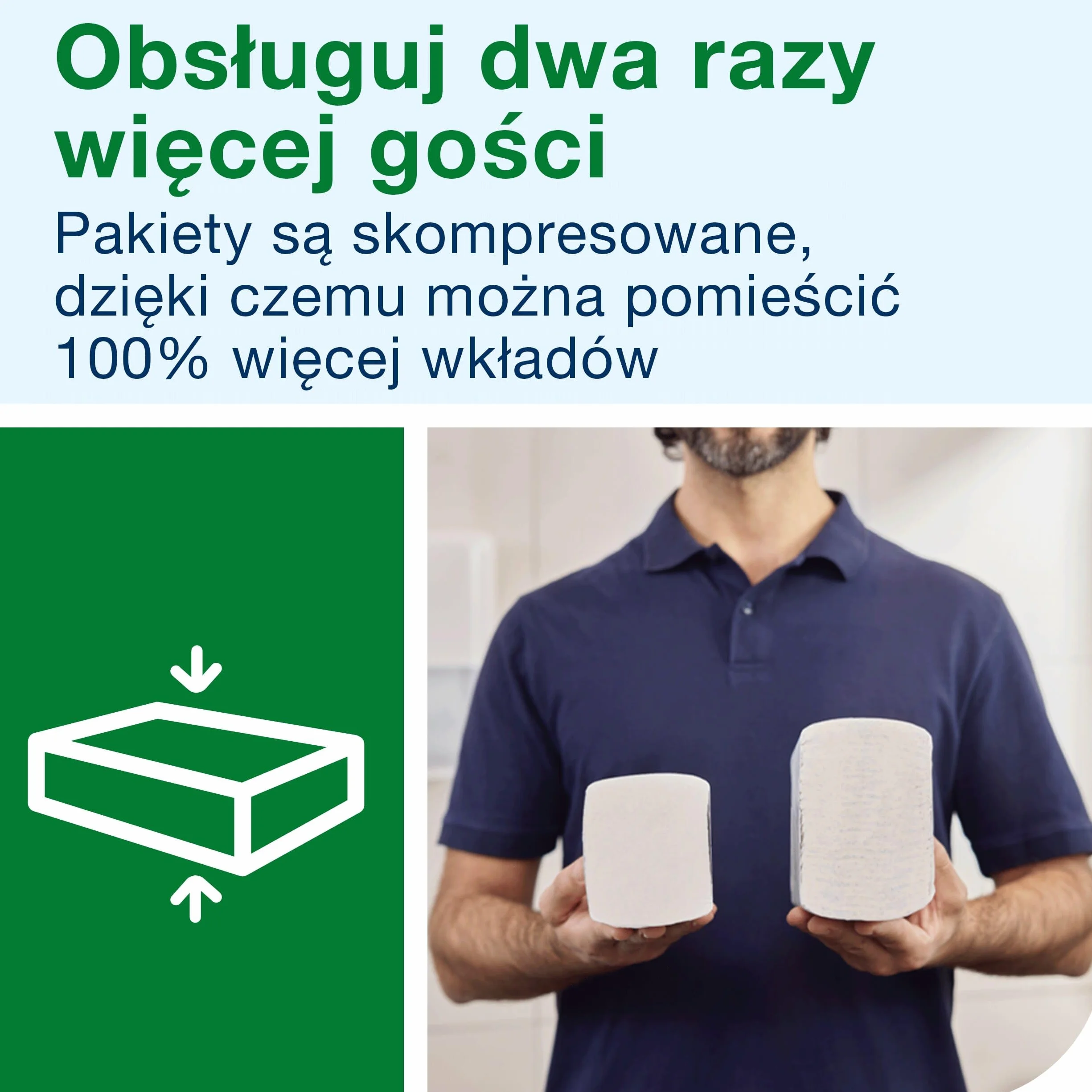 Tork Xpress Skompresowane Miękkie Ręczniki Papierowe Składane Białe H2, Premium, 2-Warstwowe, Składane w Z, Chłonne, 12 x 225 Odcinków, 100889