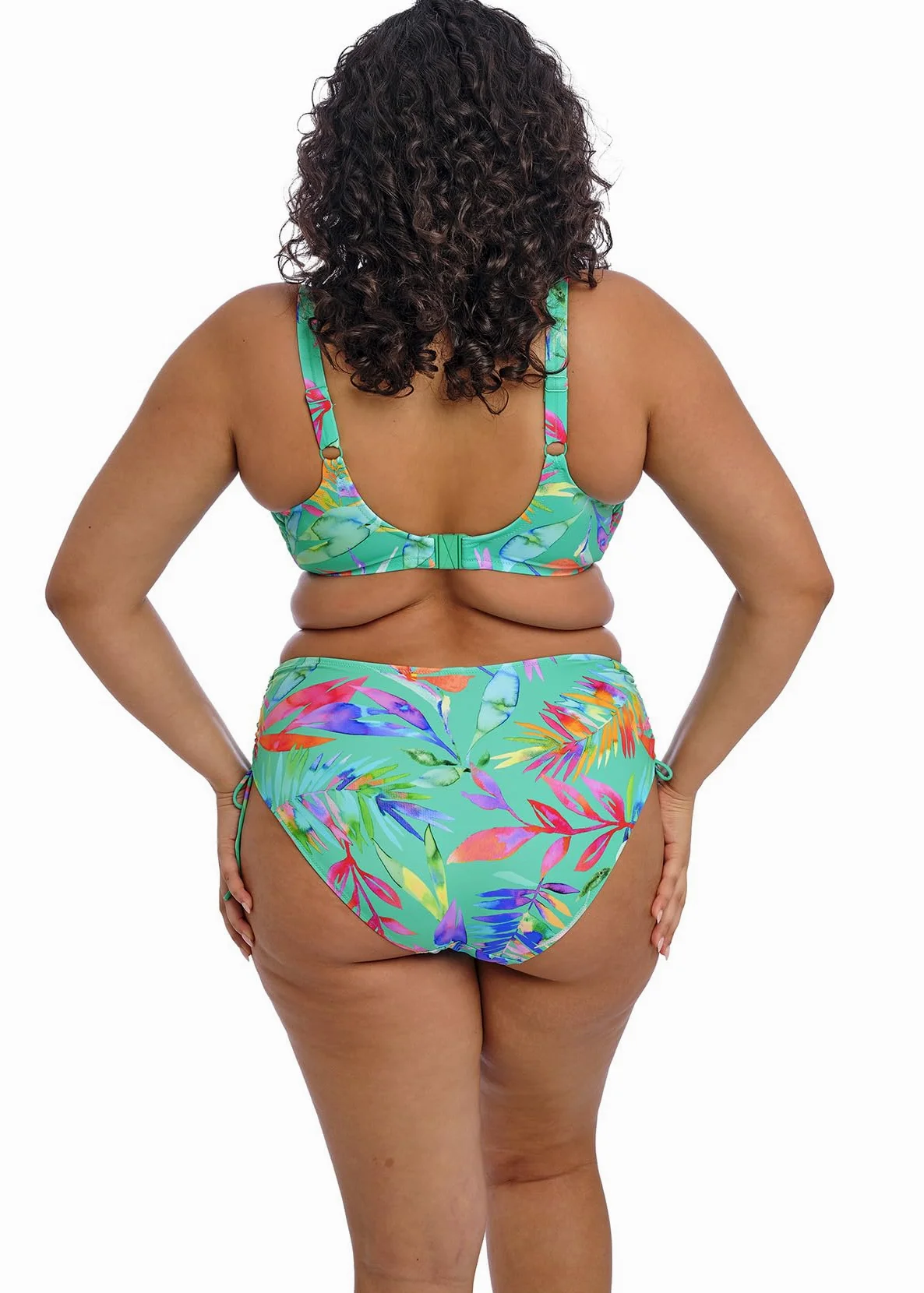 Elomi Damskie majtki bikini Toyama Tides regulowane, Jadeit, 22 Plus
