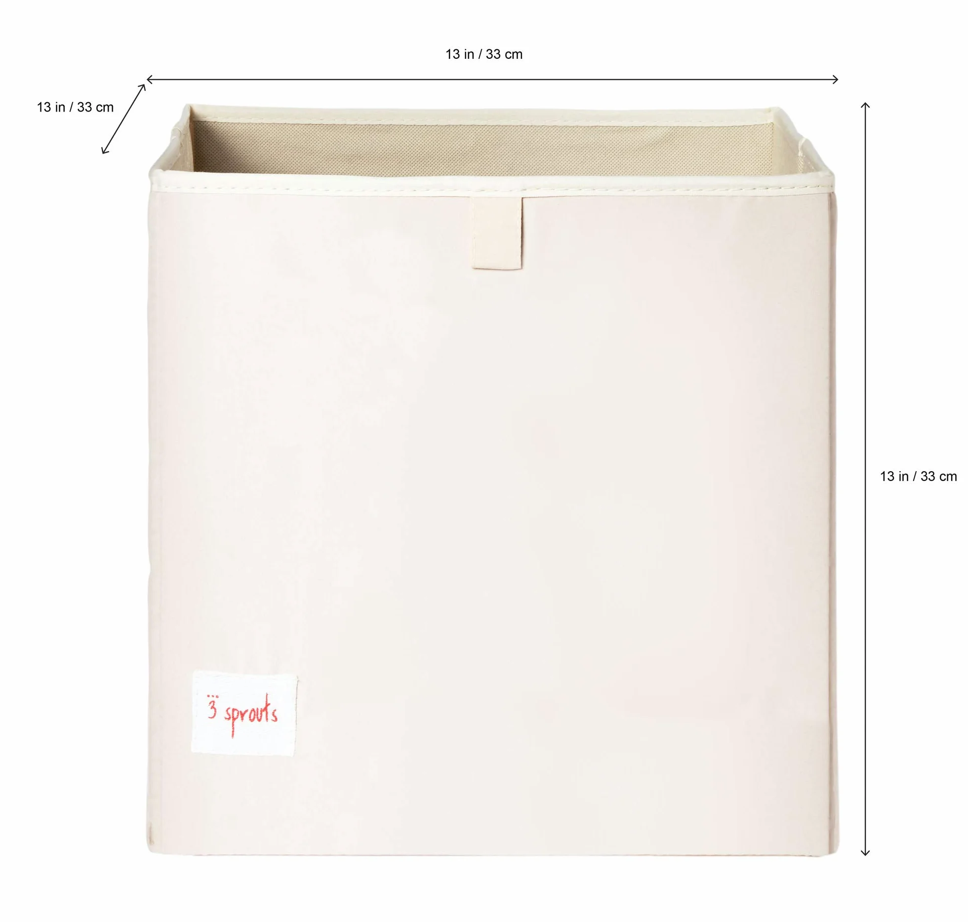 3 Sprouts Kostka do przechowywania zabawek, 33 cm, składany organizer z tkaniny do pokoju dziecięcego, pokoju dziecięcego, pokoju zabaw dla dzieci, kota