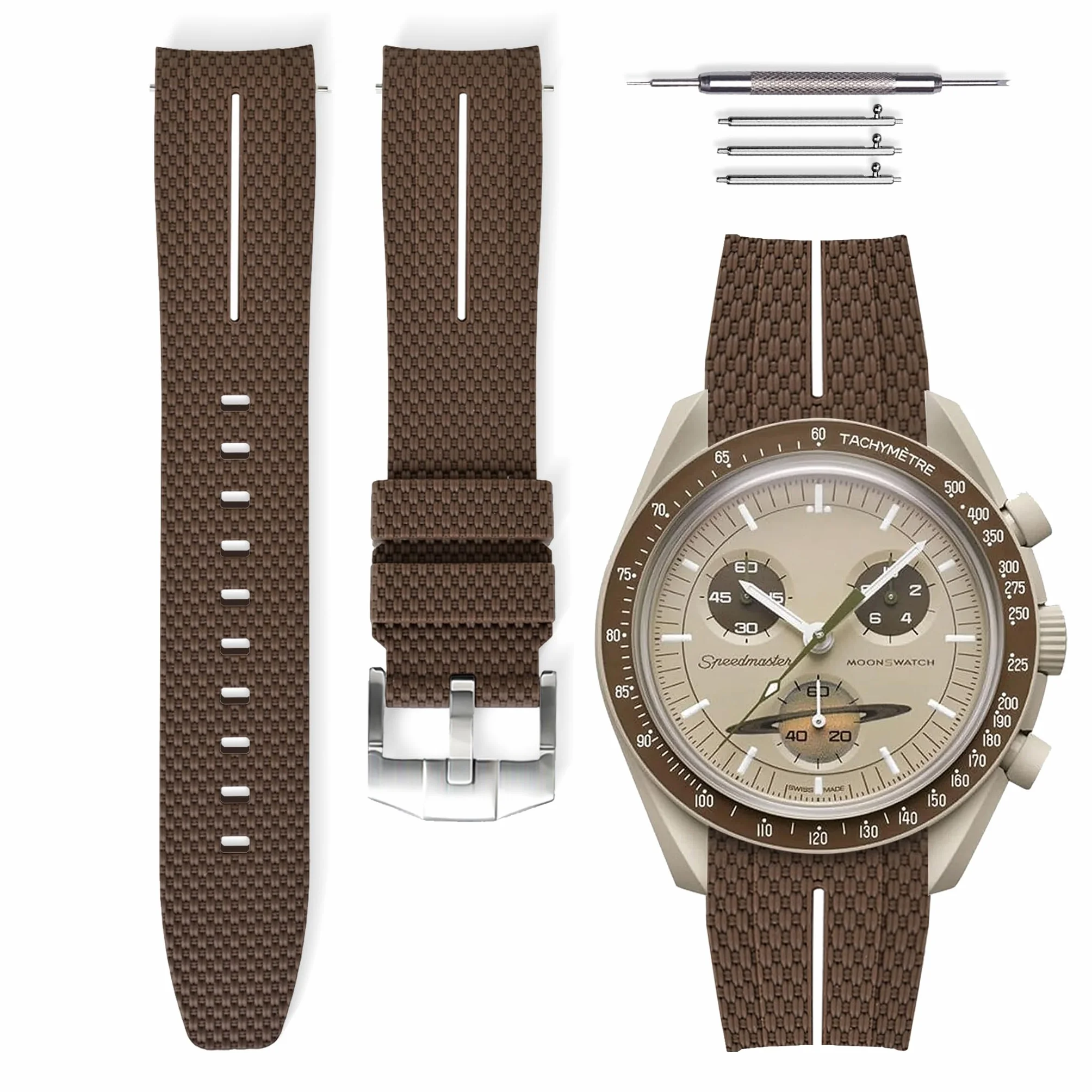 HORACE Uniwersalny gumowy pasek szybkozłączny 20 mm kompatybilny z Omega x Swatch MoonSwatch