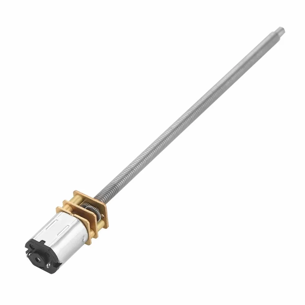 DC-Getriebemotor 6V 12V N20-Getriebe-Reduzierungs-Motor mit langer Ausgangswelle M4 x 100mm(6V 30RPM)