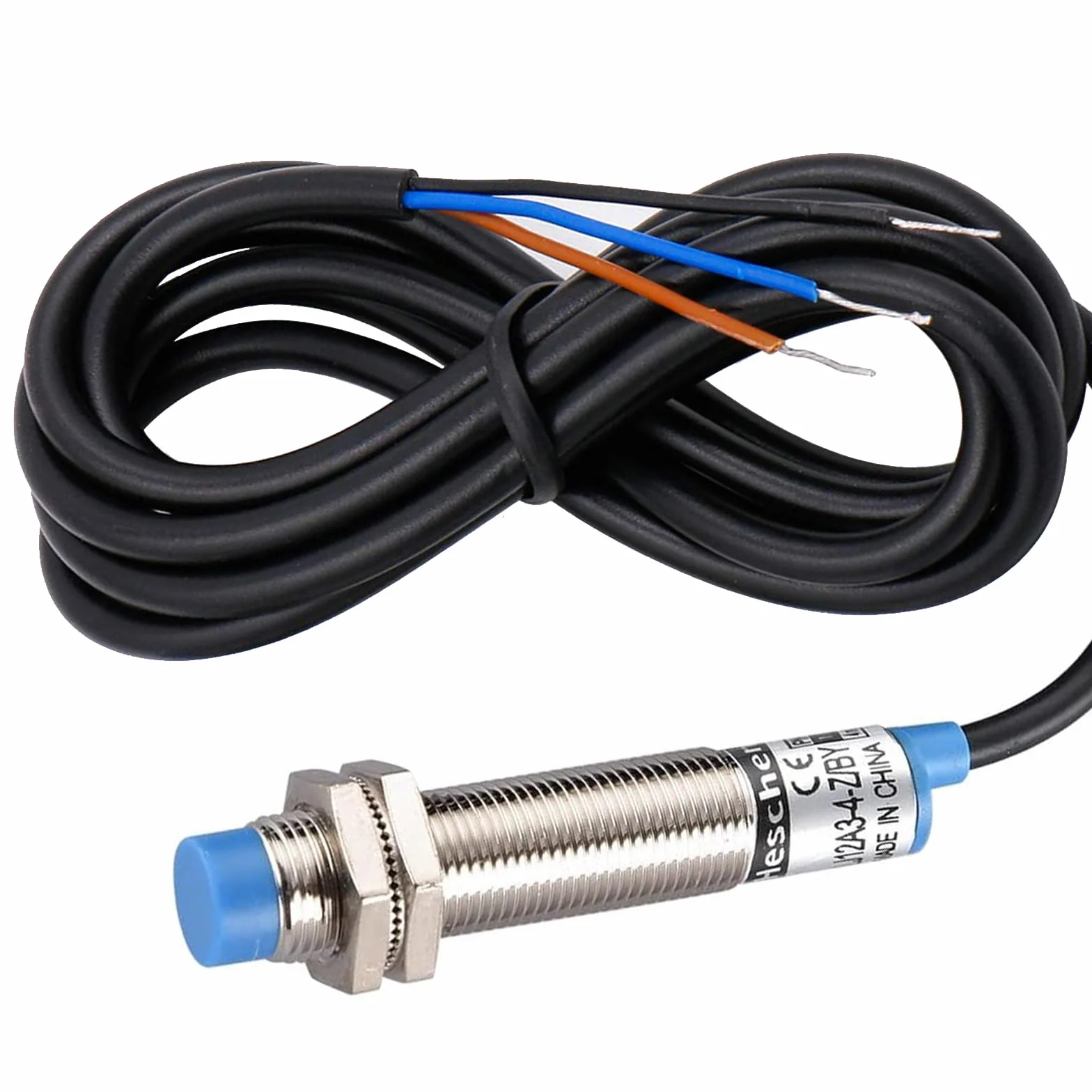 3 sztuki M8 indukcyjny czujnik zbliżeniowy, przełącznik nietyp tarczy LJ8A3-2-Z/BX detektor 2 mm 12-24 V DC 200 mA NPN indukcyjny przełącznik zbliżeniowy, 3 przewody