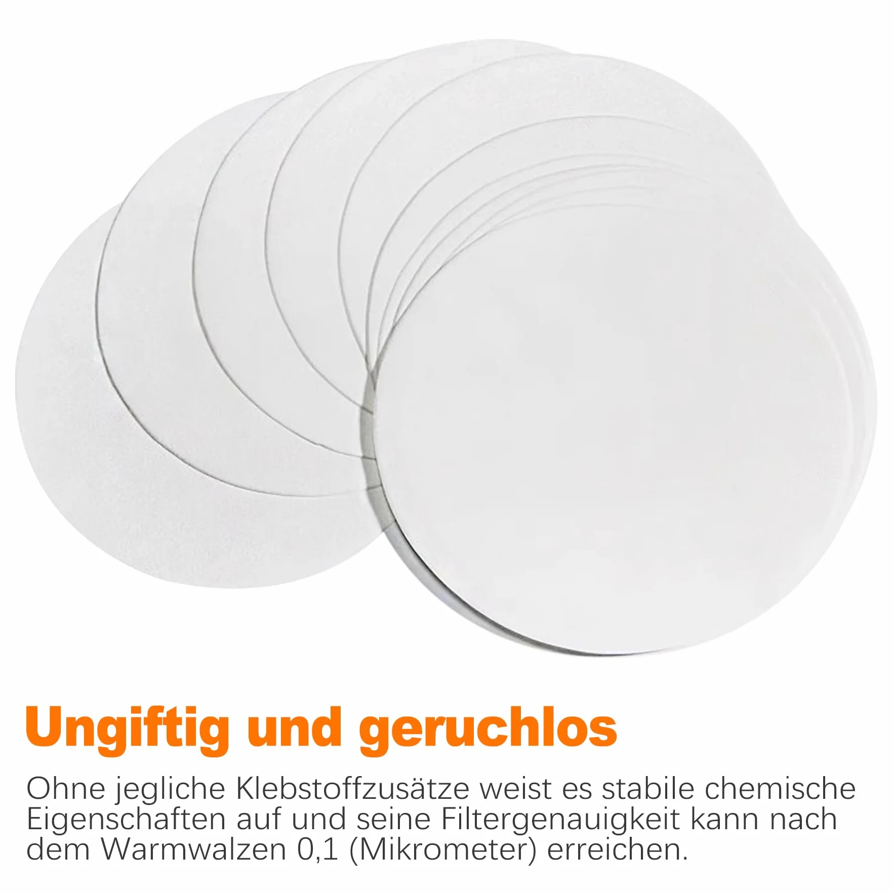 100 sztuk filtrów papierowych okrągłych 11 cm, średnia prędkość przepływu dla laboratorium i filtrów do kawy, biały