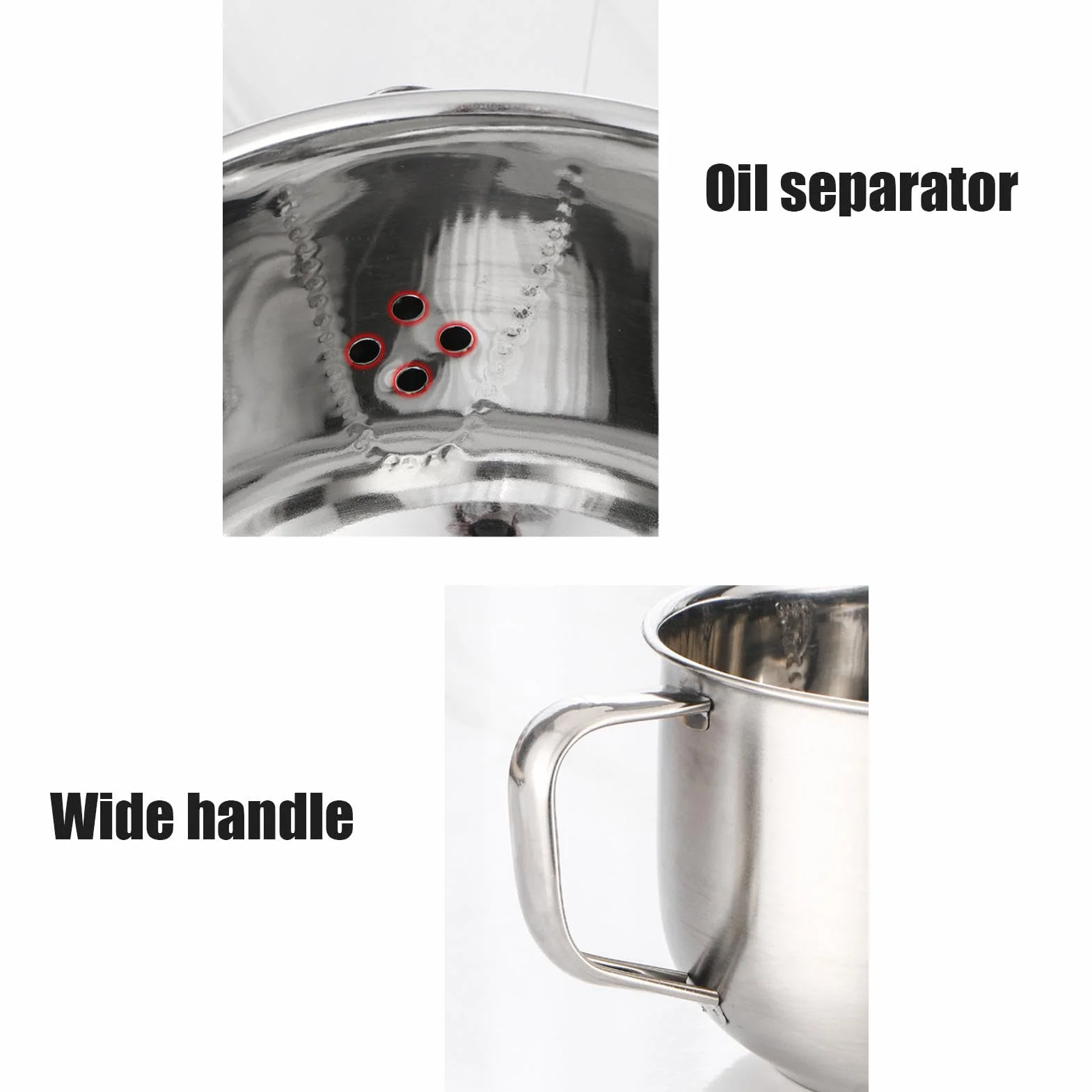 Separator do sosów kuchennych, sitko do oleju kuchennego, separator oleju ze stali nierdzewnej, narzędzie do sitka olejowego, separator tłuszczu w sosie, dzbanek do separacji tłuszczu ze stali