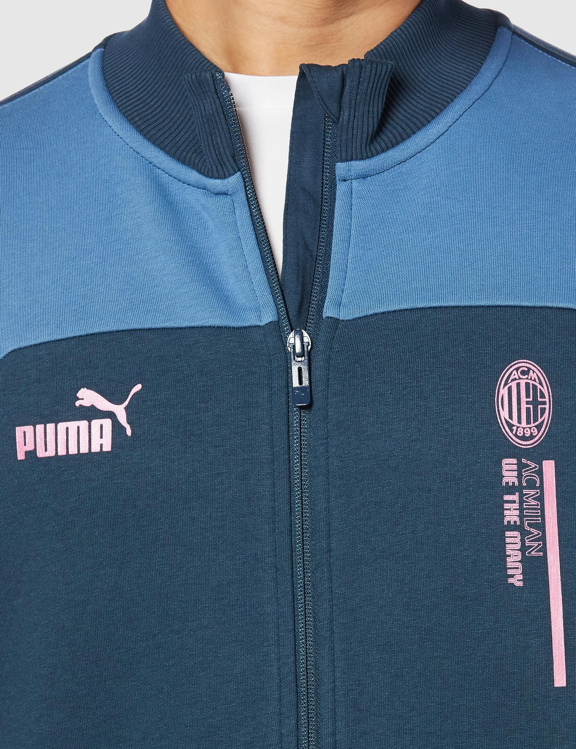 AC Milan - Giacca FtblCulture Sempre Insieme A Te Sarò, Kurtka Unisex dla dorosłych, Dark Night-Deep Dive,