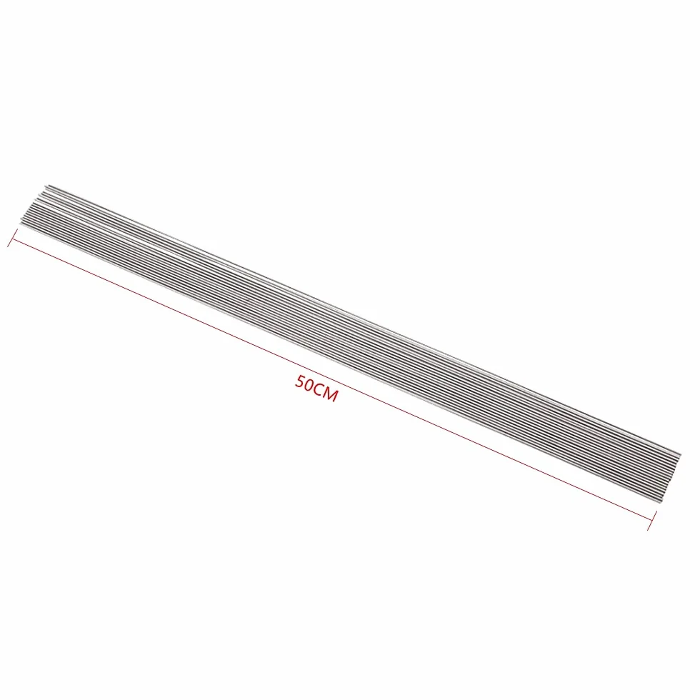 MBLUE 20 x drut sprężynowy ze stali nierdzewnej, 50 cm, twardy drut, drut prosty, drut sprężynowy (20 szt., 0,8 mm)