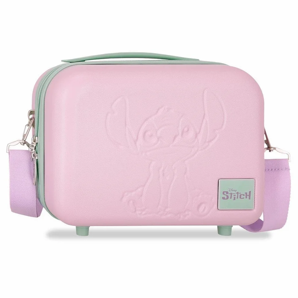 Joumma Disney Travelling with Stitch Nececer Adaptable Pink 29x21x15 cm Twardy ABS 9,14L 2,8 kg, Niebieski, Talla única, Adaptacyjna kosmetyczka