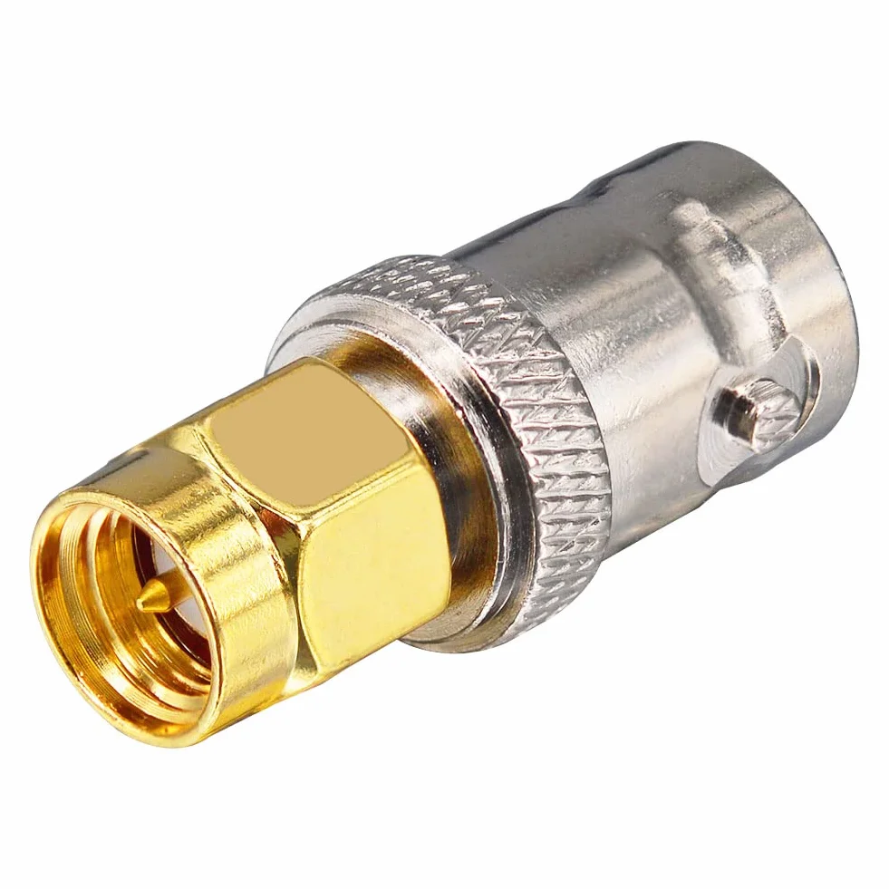 Adapter BNC SMA wtyczka koncentryczna SMA wtyczka do gniazda BNC, adapter koncentryczny do anten RF urządzeń LAN bezprzewodowy kabel koncentryczny WiFi radio amator przenośny skaner SDR 2