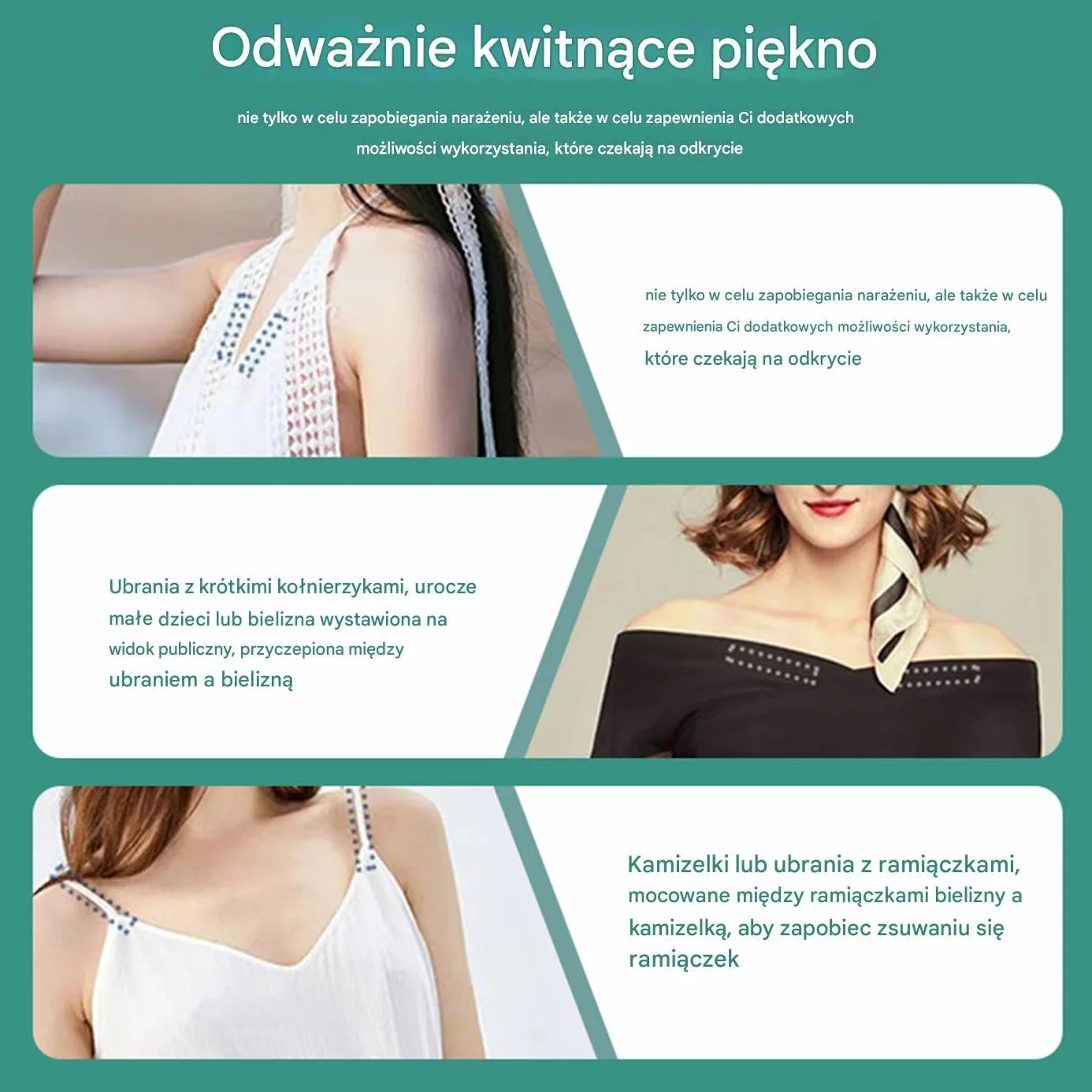 Dwustronna Taśma Do Ubrań | Mocna Przezroczysta Taśma Samoprzylepna do Ciała - Naklejka Samoprzylepna Odporna na Pot 50 Sztuk dla Kobiet i Dziewcząt do Sukienek i Spódnic na Ramię Bezpieczeństwo Podró
