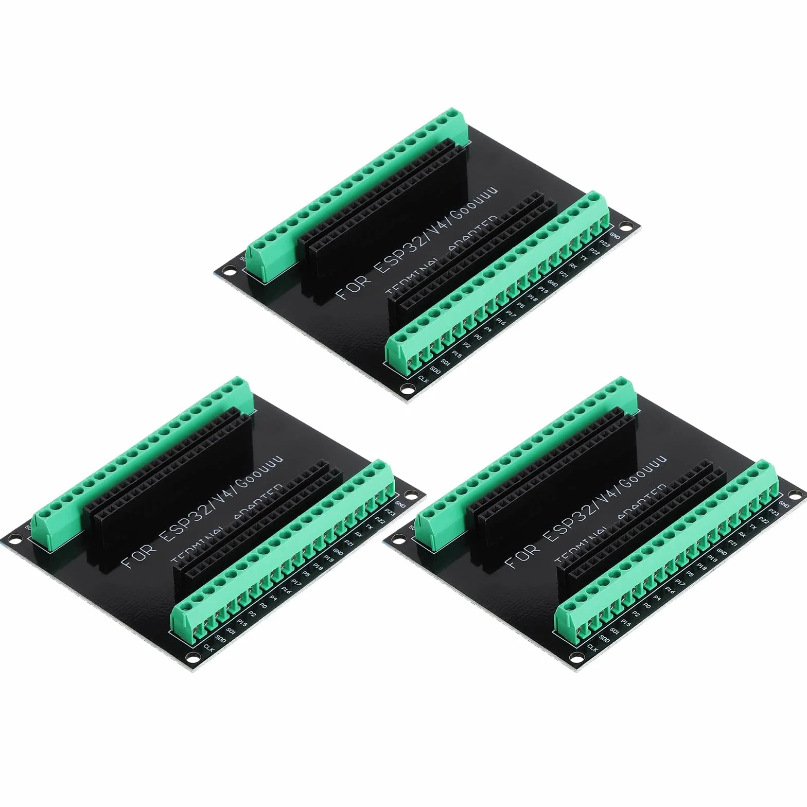 TNSLAND Zestaw 3 szt. ESP32-WROOM-32 Breakout Board 38PIN Shield GPIO 1 w 2 do 38pin ESP32 deska rozwojowa ESP32 Wroom Board Terminal Adapter rozszerzenie