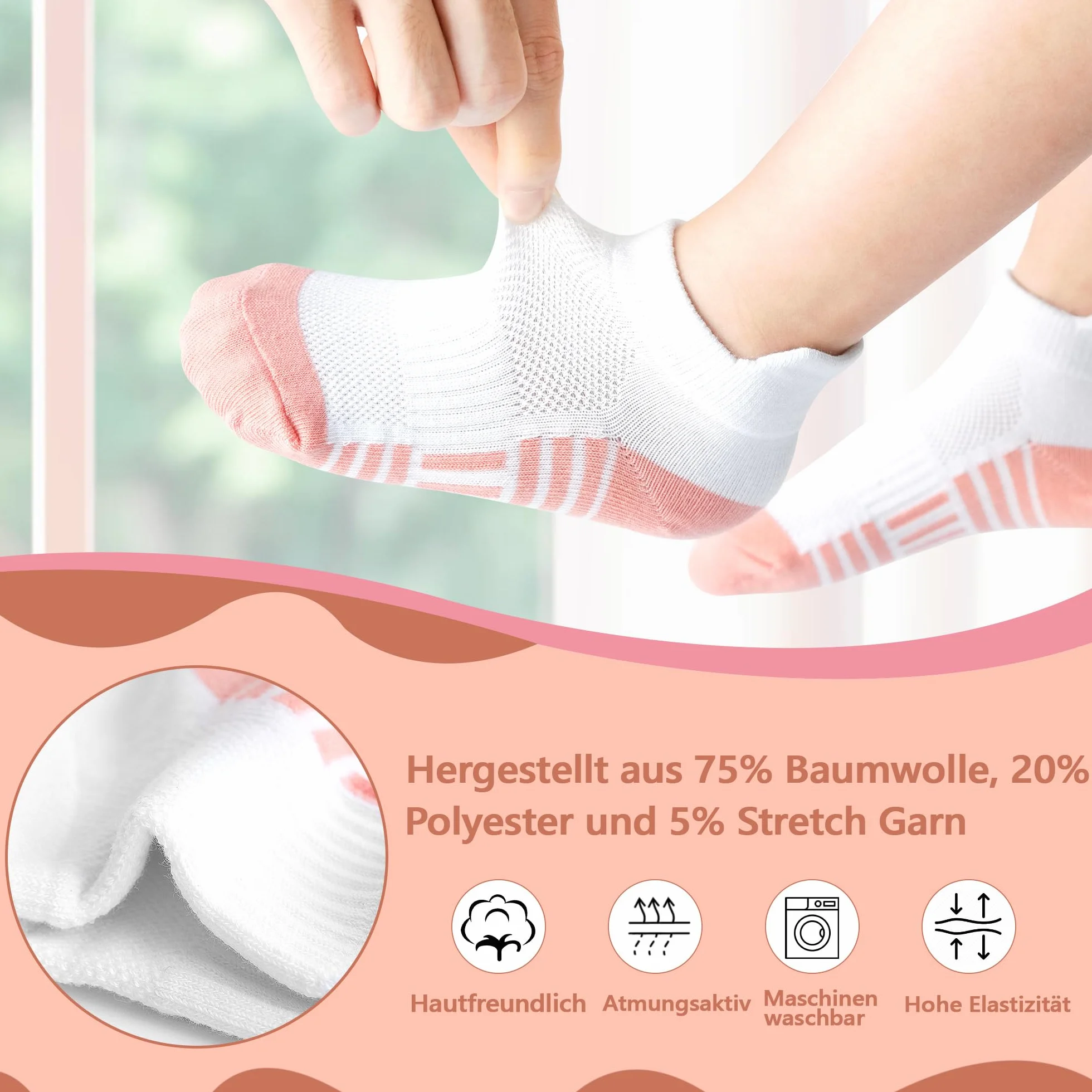 GENTABY Dziewczęce skarpety do sneakersów, dla dzieci, kolorowe skarpety sportowe, do szkoły, 12 par, klasyczne kolory, czarno-białe, oddychające, bawełniane skarpety dla dzieci w wieku 1-14 lat, 20