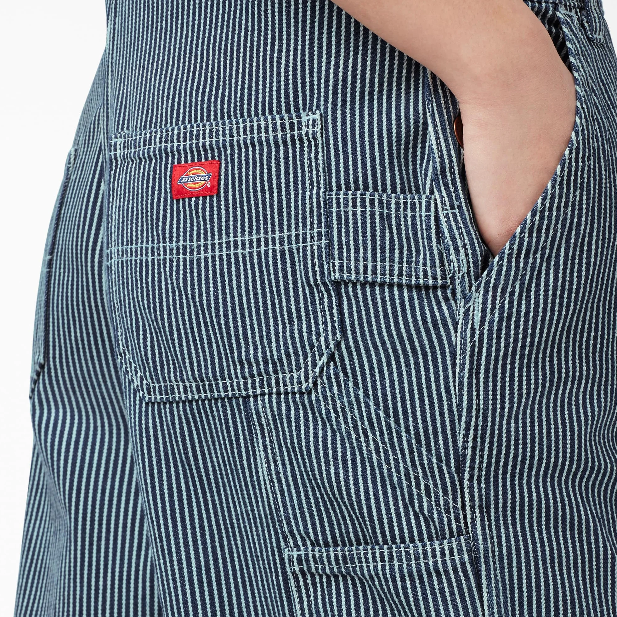 Dickies Damski kombinezon na szelkach dżinsowych, Opłukany pasek hikory, XL