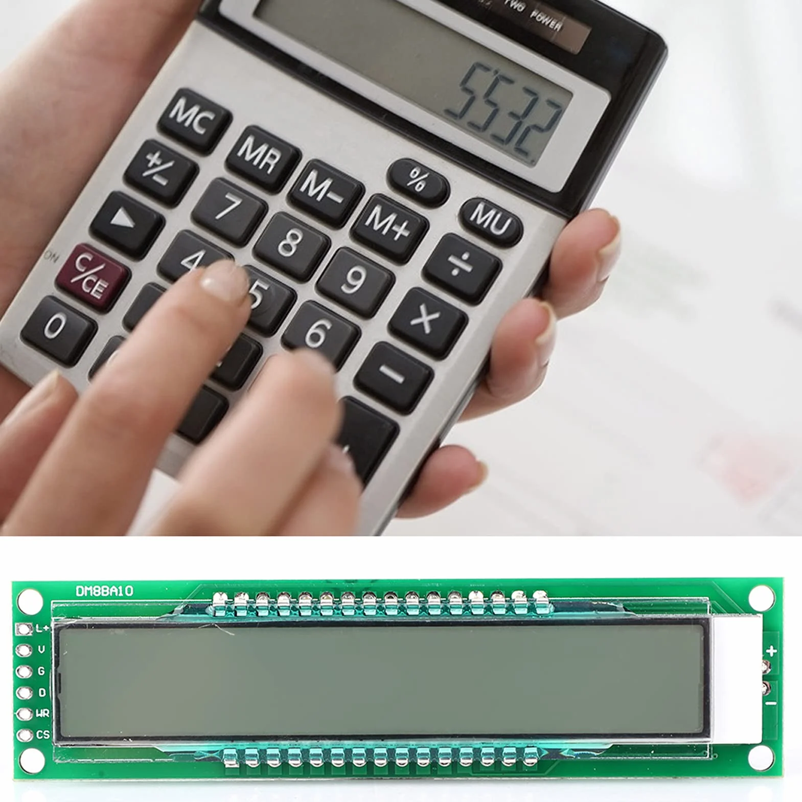 Kompatybilność 10-bitowy 16-segmentowy wyświetlacz LCD Moduł LCD Moduł DM8BA10 Cyfrowa tuba LED Akcesoria przemysłowe do oprzyrządowania Elektroniczne DIY(Needleless)
