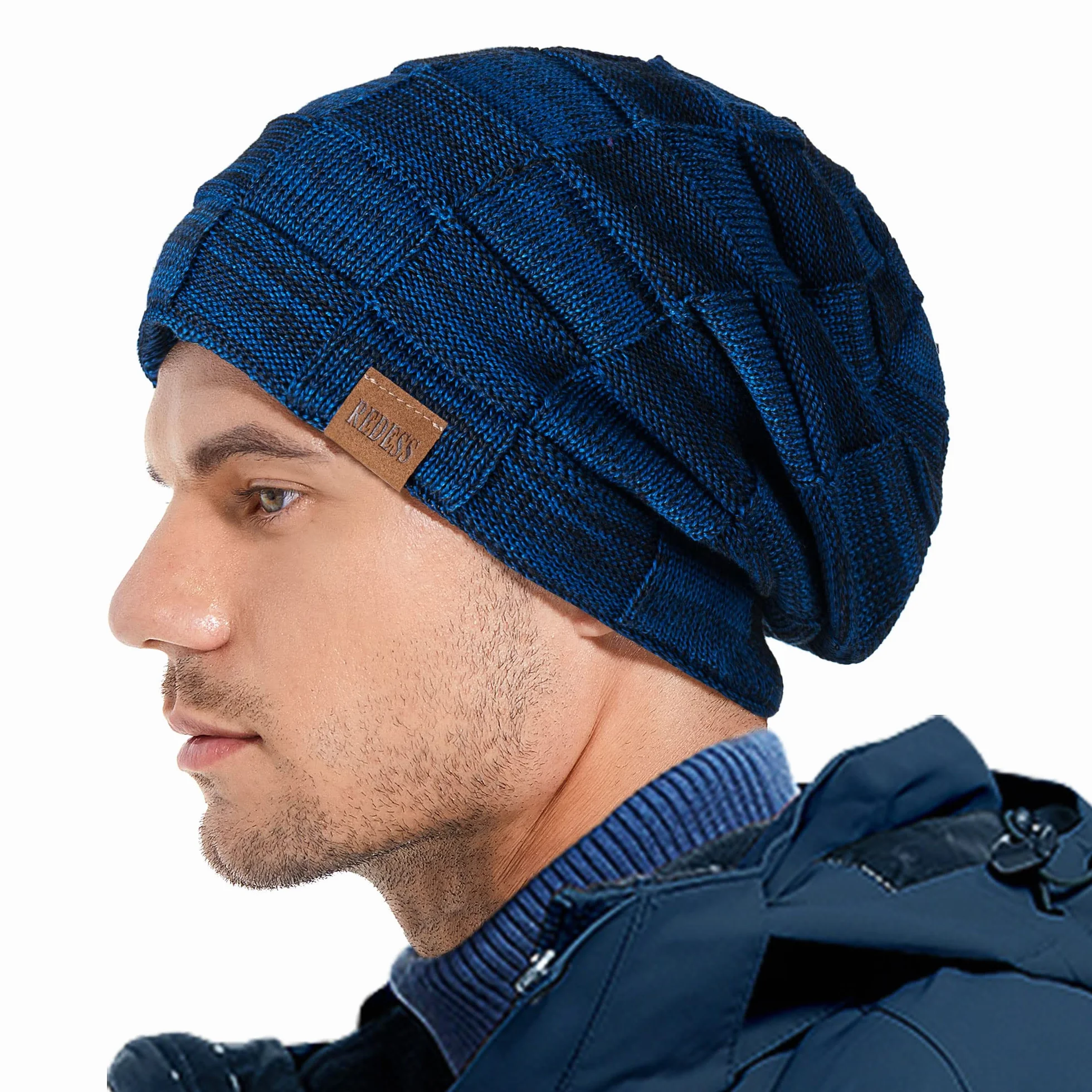 REDESS Czapka Beanie dla mężczyzn i kobiet Zimowe ciepłe czapki Działania Slouchy Grube Czapki Czapki
