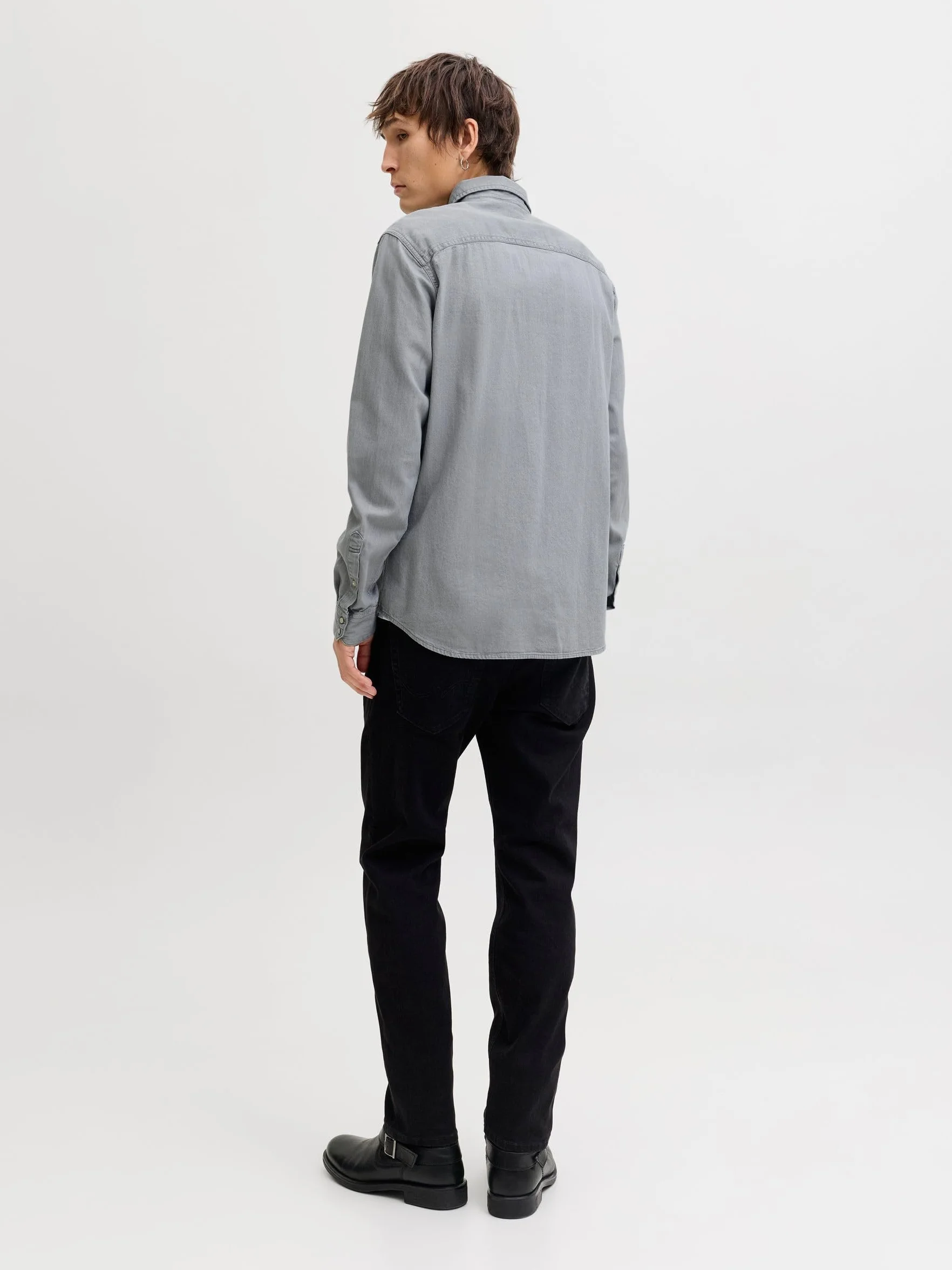 JACK & JONES Jjesheridan L/S Noos Koszulka Mężczyźni