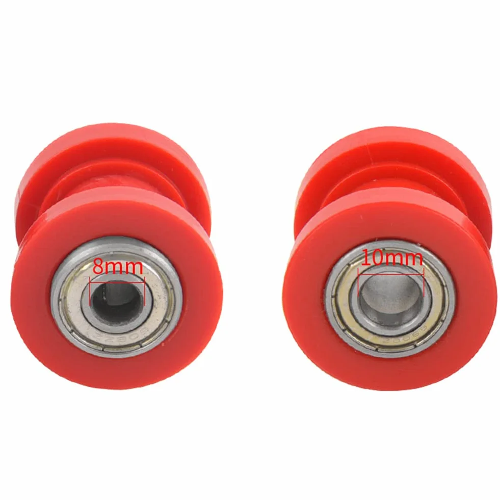 8mm koło pasowe napinaczowe wałek łańcuchowy MoreChioce prowadnica koła napinacza z tworzywa sztucznego do motocykla Dirt Bike Enduro,czarny