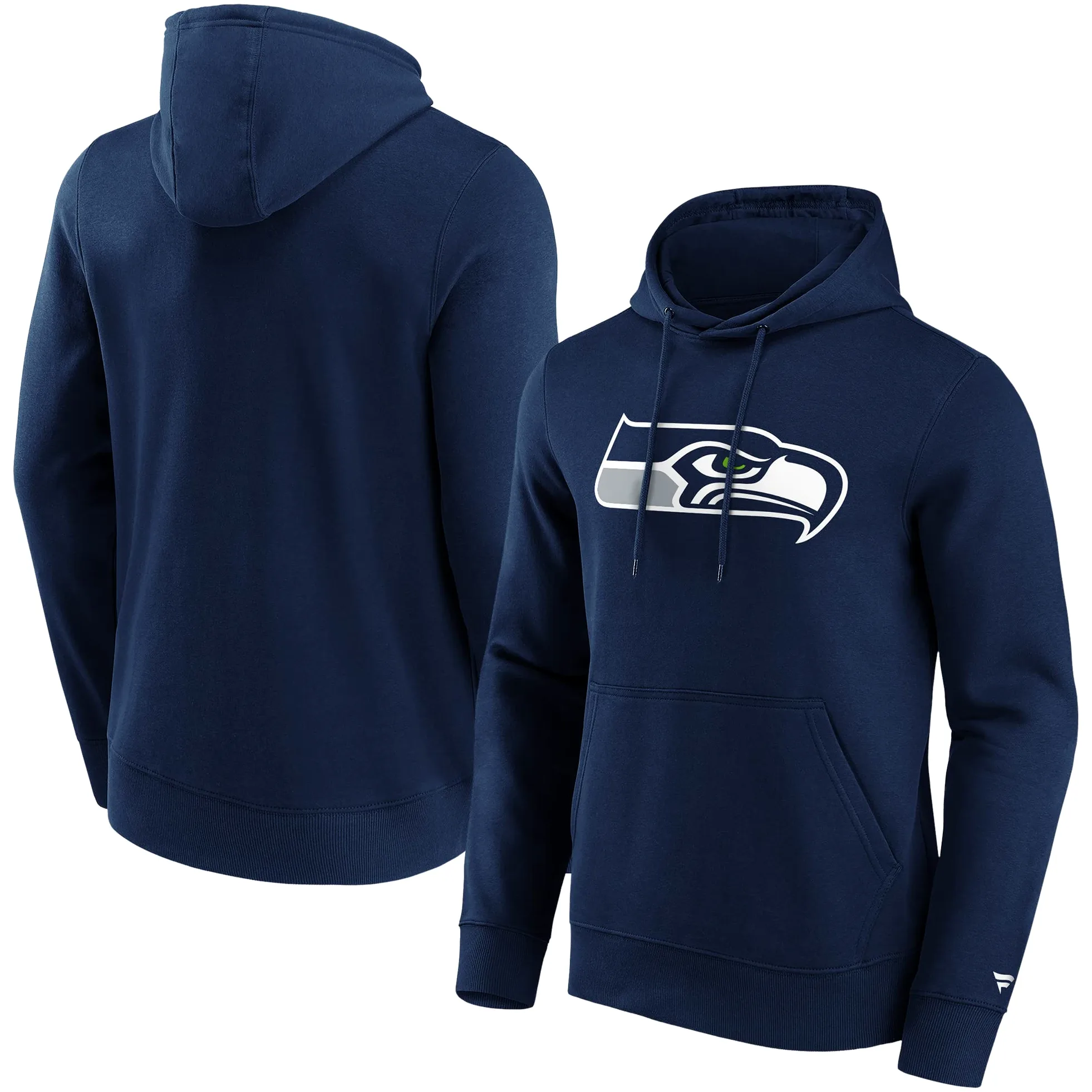 Fanatics Seattle Seahawks Mid Essentials Crest bluza z kapturem męska, ciemnoniebieska/biała, S