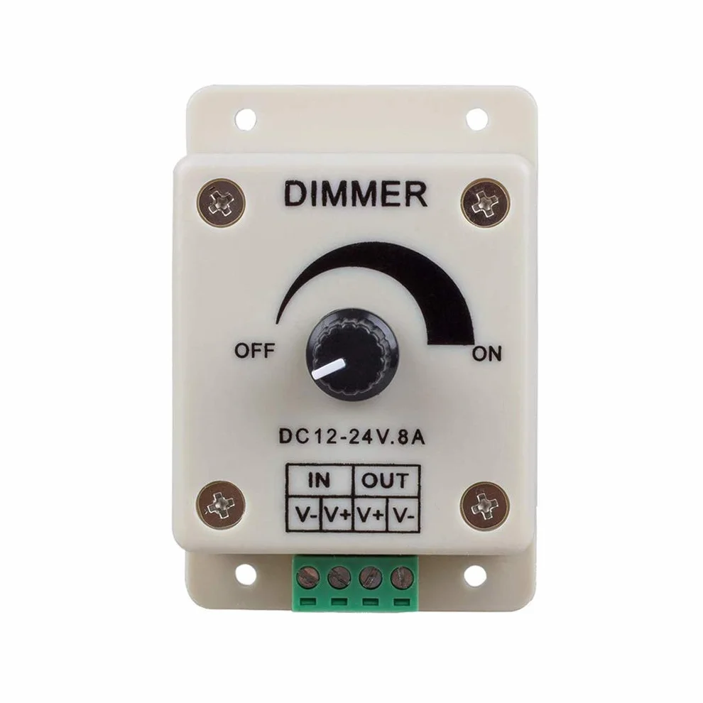 Hailege 3 szt. DC12-24V 8 Amp 0%-100% PWM Dimming Controller do świateł LED, wstążki świateł, ściemniacza jest kompatybilny z zimnem, sprzedawcą samochodów, fillitem i innymi paskami