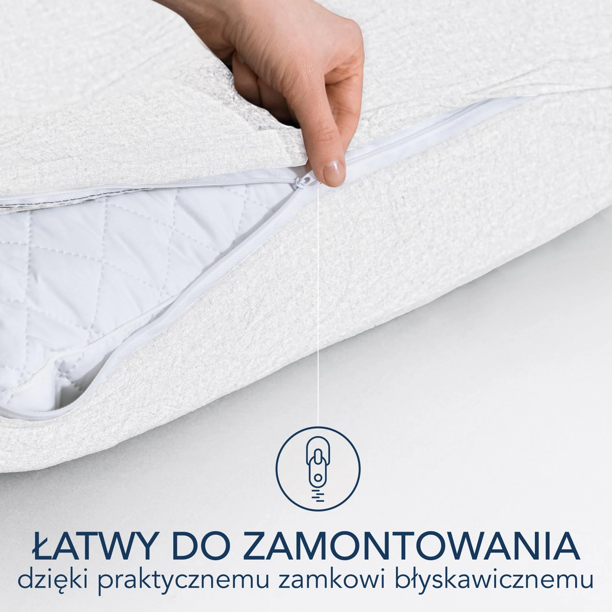 Dreamzie Poszewka na poduszkę 40x80 bawełna (zestaw 2 sztuk) Poszewki na poduszki 100% spranej bawełny o wyglądzie lnu, poszewka na poduszkę z zamkiem błyskawicznym, biała, certyfikat Oeko Tex