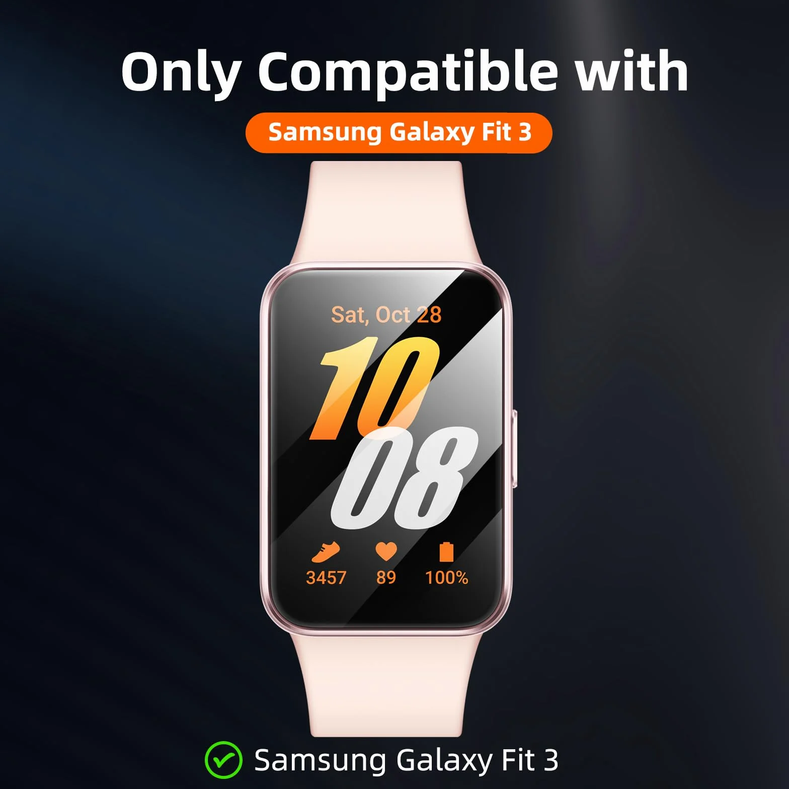 Vauki 4 sztuki folii ochronnej do Samsung Galaxy Fit 3, miękka folia TPU na wyświetlacz bez pęcherzyków powietrza, przezroczysta