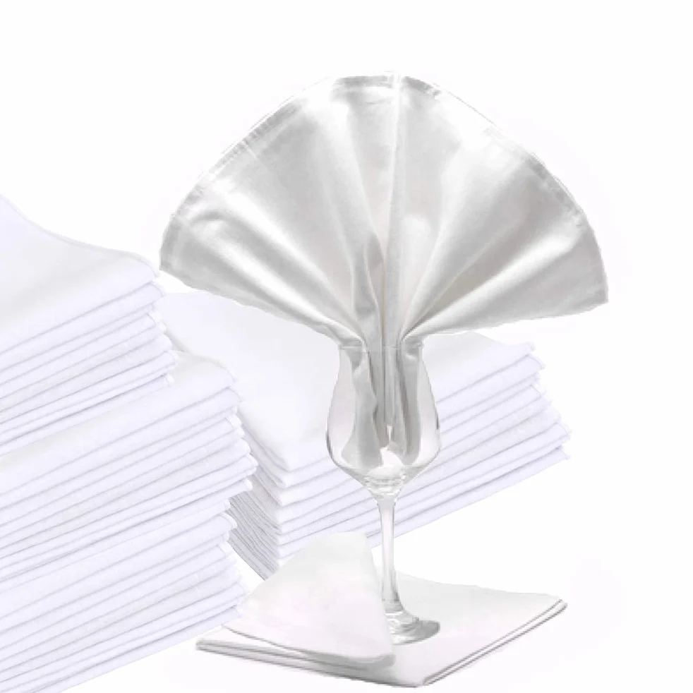 BUYGOO 25 szt. męskie białe bawełniane chusteczki poszetkowe chusteczki dla mężczyzn (rozmiar 28 cm)
