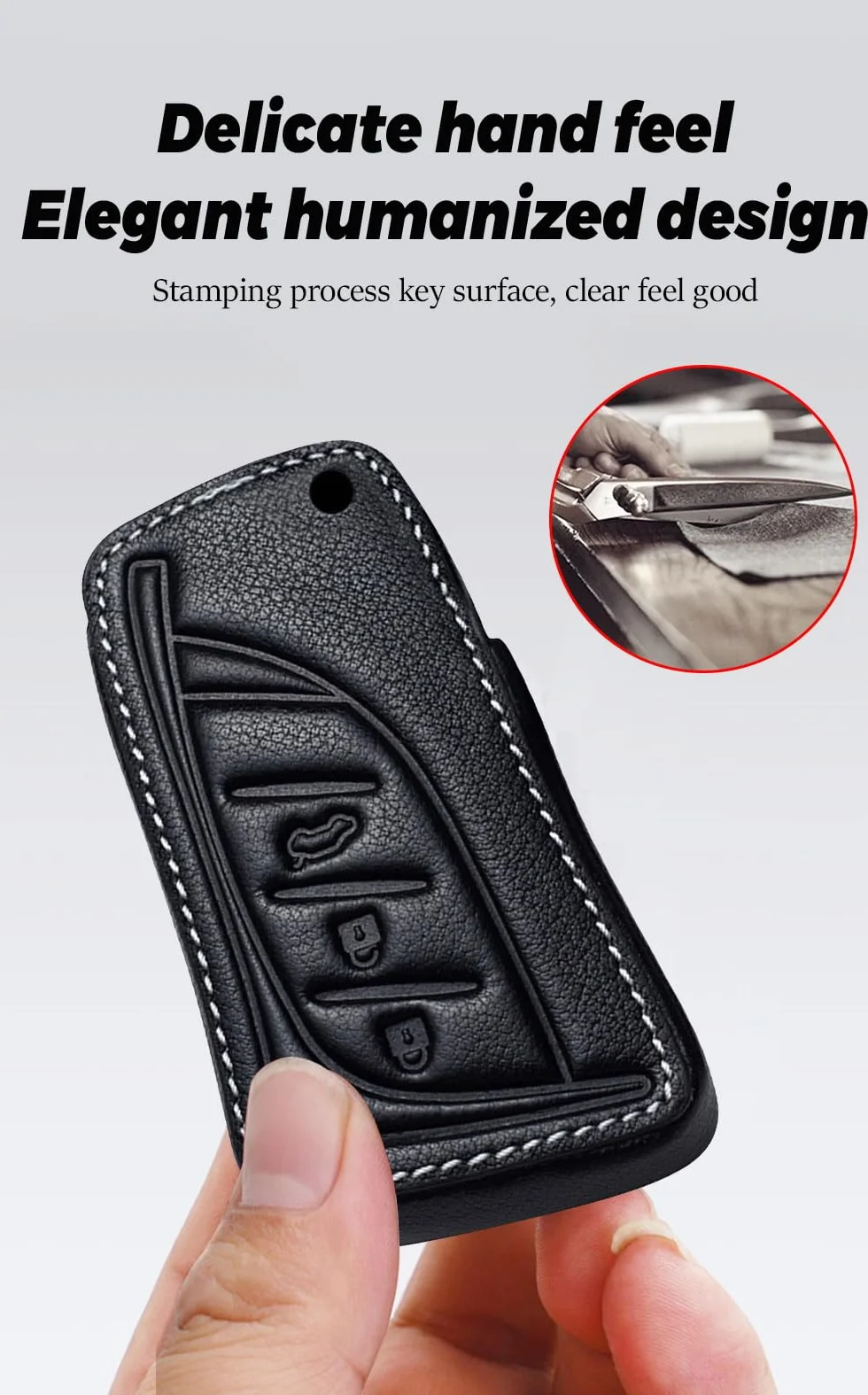 Ontto Etui na kluczyki samochodowe pasuje do Lexus LBX UX 300e GX460 ES250 ES300h LC500h UX200h UX250h NX300h 2020-2025, etui na klucze z poliuretanowe skóry, osłona kluczy, zabezpieczenie kluczy 3