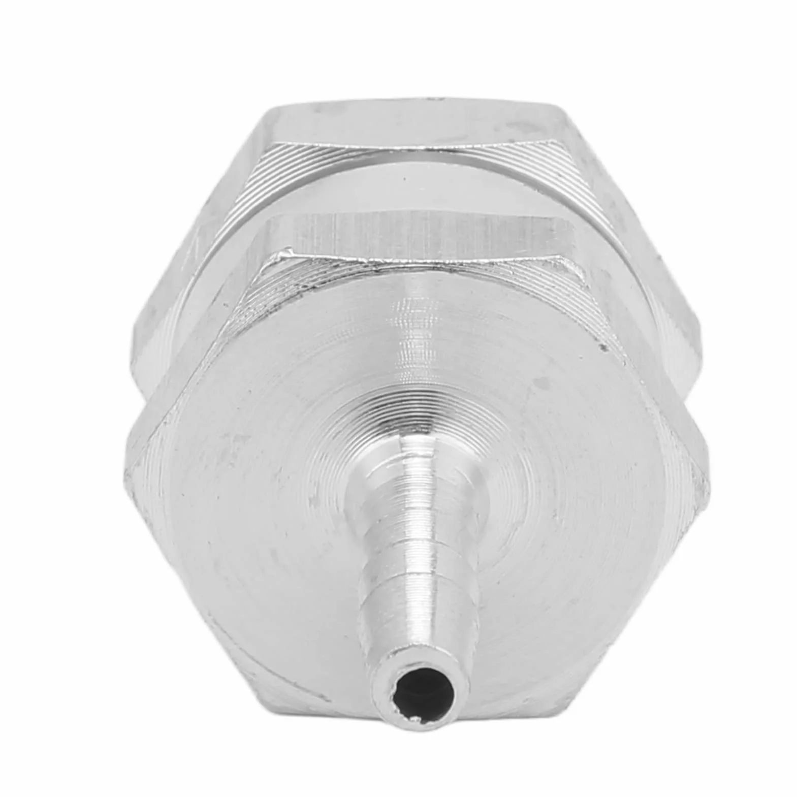 Zawór Zwrotny Jednokierunkowy Zawór Paliwa 4Mm Srebrny Stop Aluminium Jednokierunkowy Zawór Zwrotny Stop Aluminium Uniwersalny do Paliwa Benzyna Benzyna Napędowy Woda (4 mm)