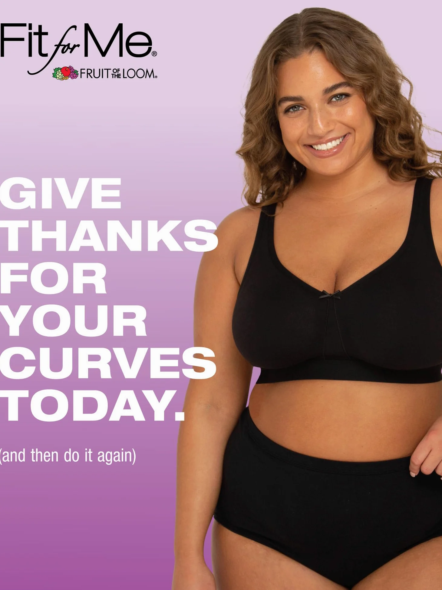 Fruit of the Loom Biustonosz z miękkiej bawełny bez fiszbin Plus Size Beyond Wysoce kryjący, matowy damski, Melanż szary/czarny odcień, 90F