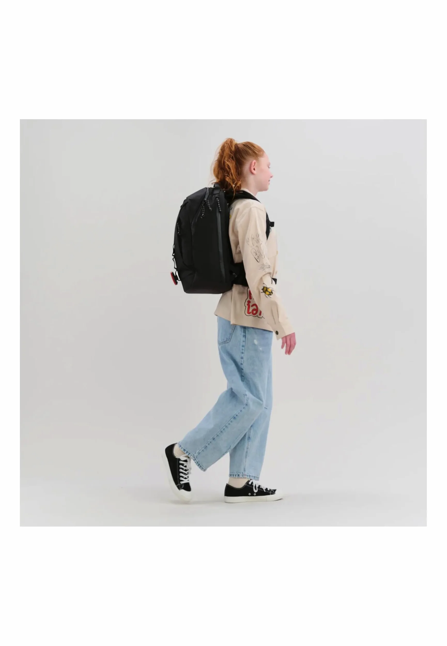 Satch con:next plecak szkolny, ergonomiczny, wodoszczelny, lekki, z kieszenią na laptopa i pudełkiem na zeszyty, Urban Black - czarny, Einheitsgröße, con:next plecak szkolny