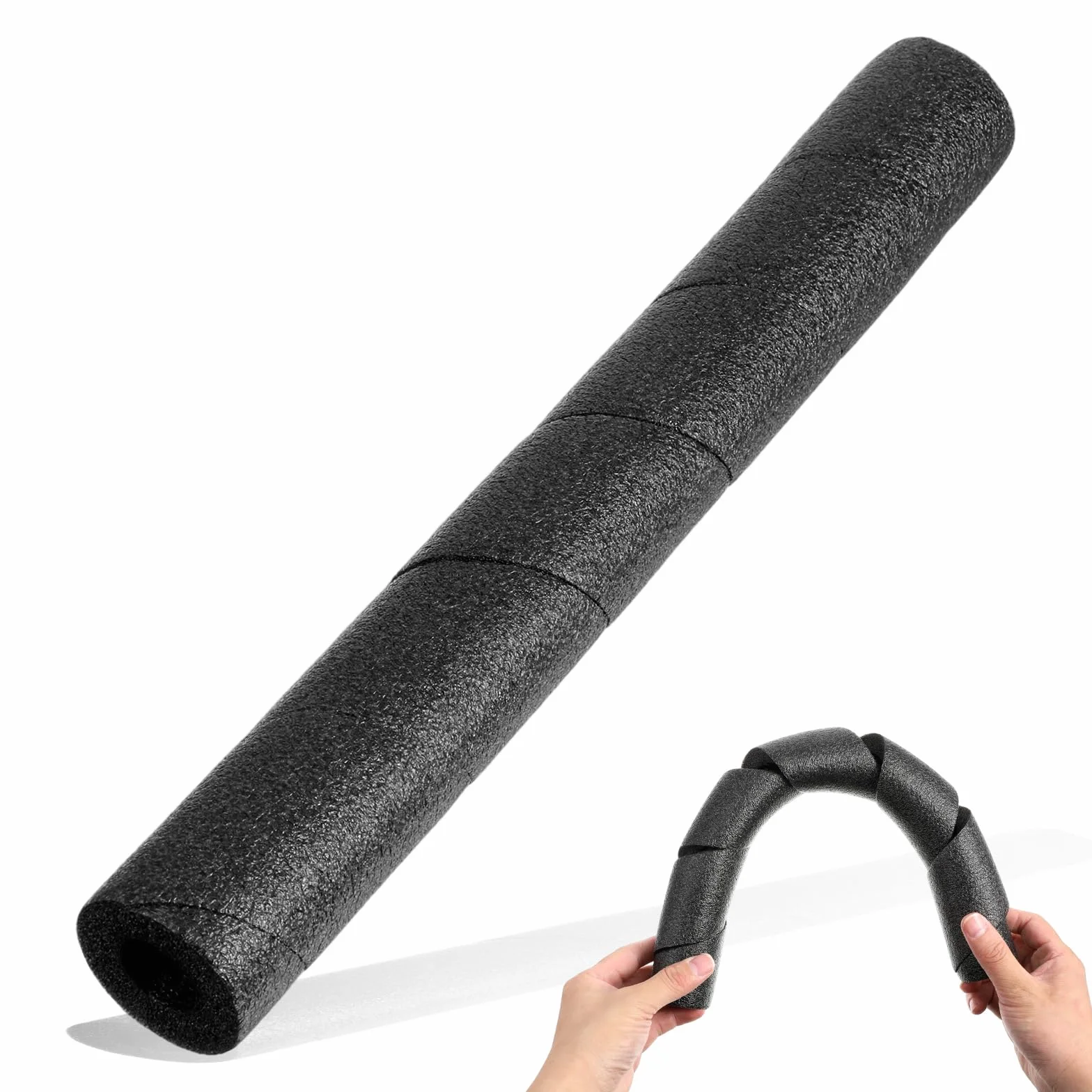 1 szt. Rura izolacyjna z pianki izolacyjnej, czarny makaron basenowy, 40 cm, ochrona rury wężowej, miękka pianka do basenu, makaronu, rur wodnych i ochrony zimowej
