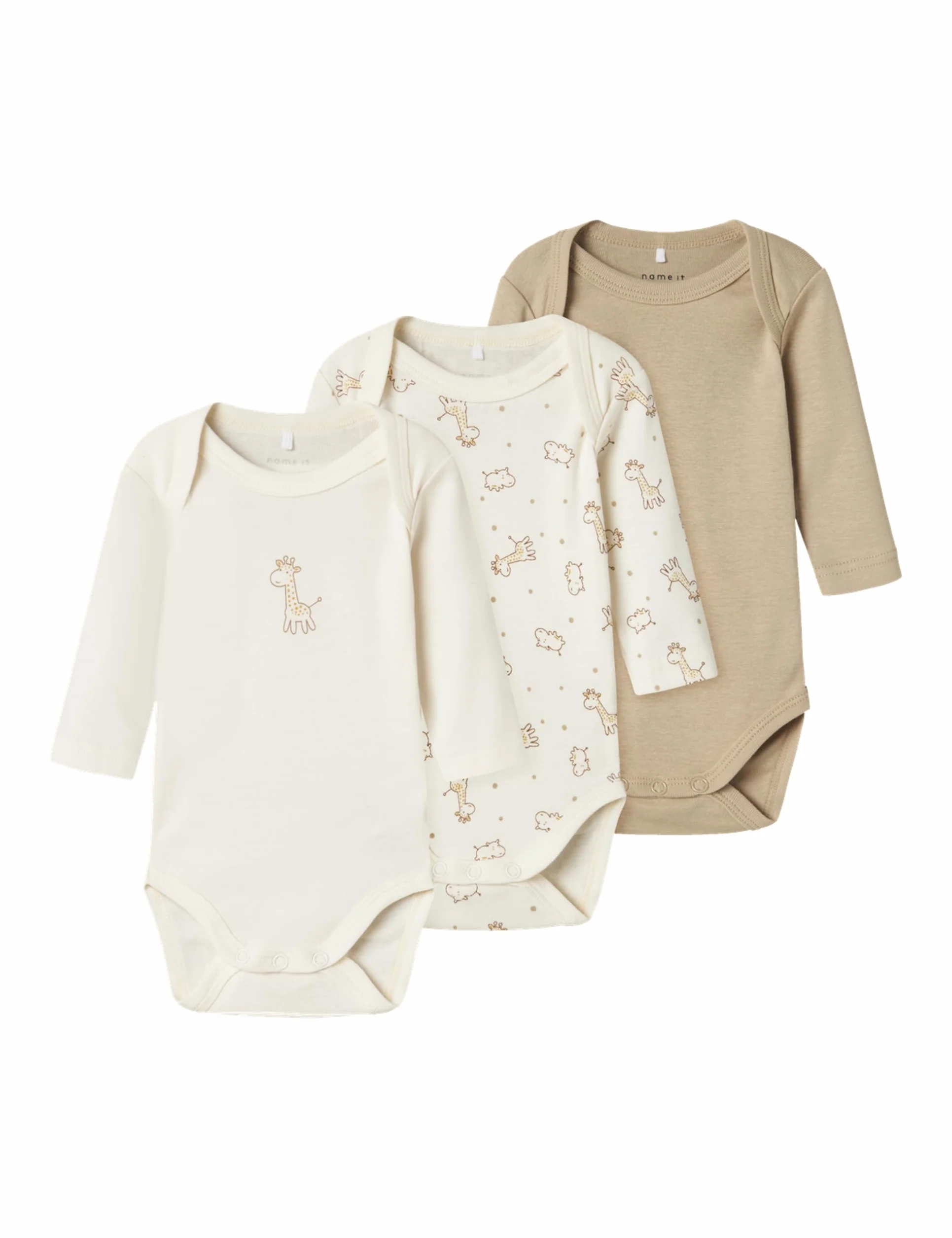 Unisex Jet Stream Nbnbody 3P Ls Giraffe Noos, Numeric_62 (zestaw 3 szt.), Jet Stream, numeric_62