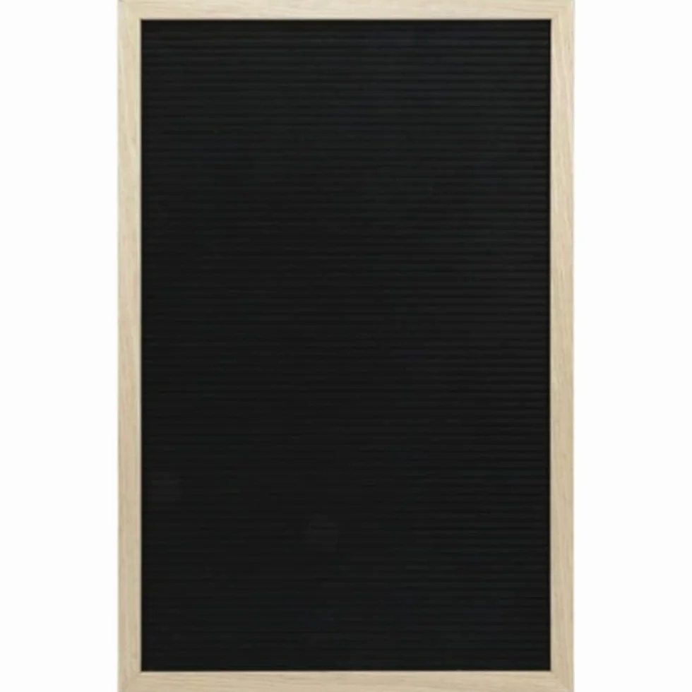 Securit tablica z literami 40 x 60 cm wykonana z naturalnego drewna i filcu - zawiera 360 liter, cyfr, symboli i zestaw do montażu na ścianie.