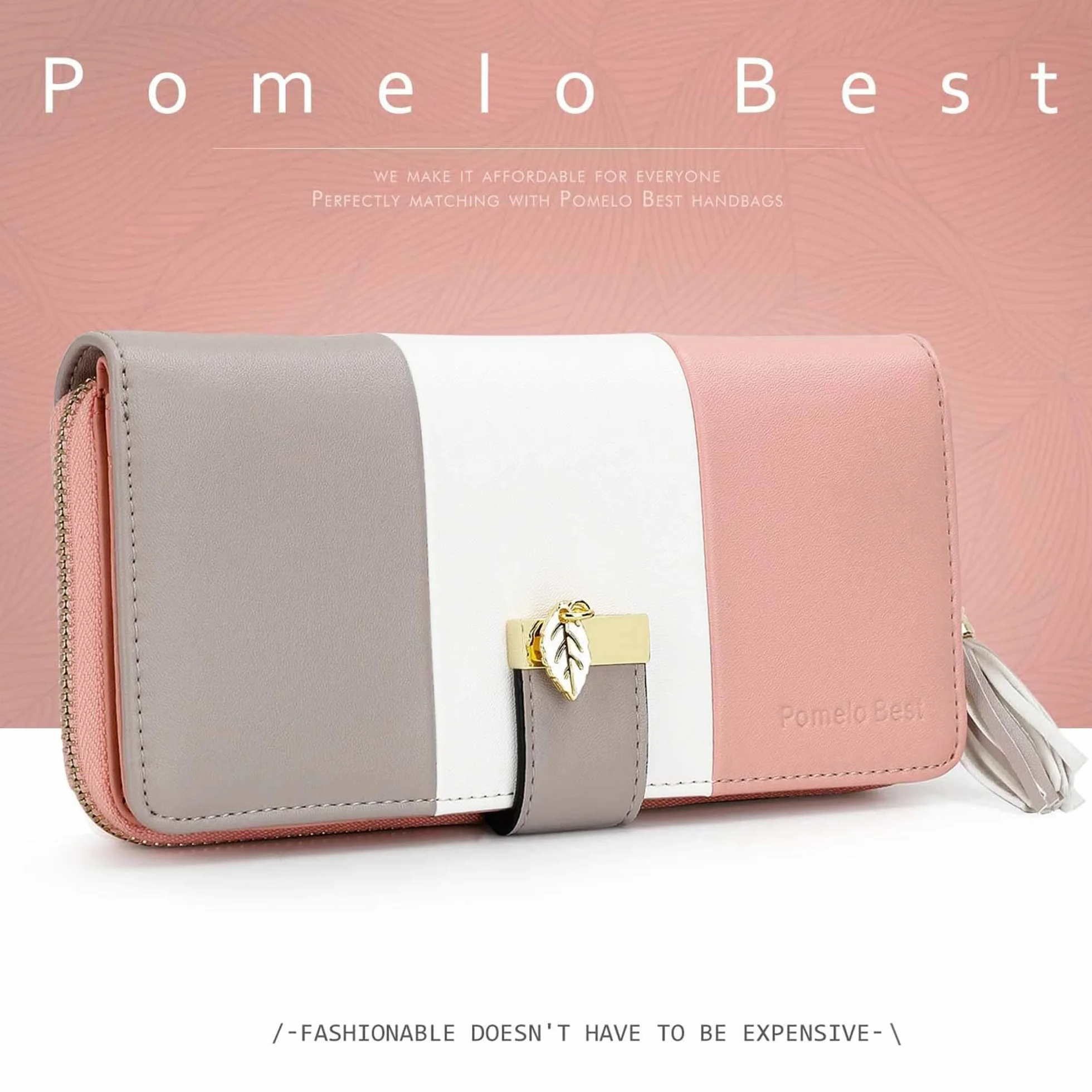 Pomelo Best Torebka damska portfel z wieloma przegrodami na karty